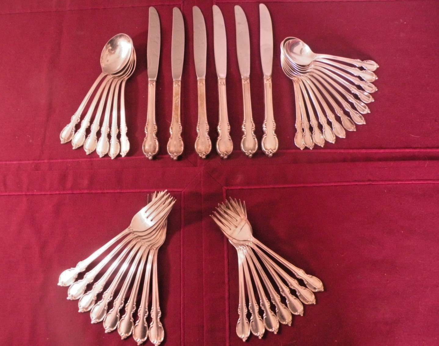 39 Pieces Of International Reflection Silverplate flatware Spoons Forks Knives