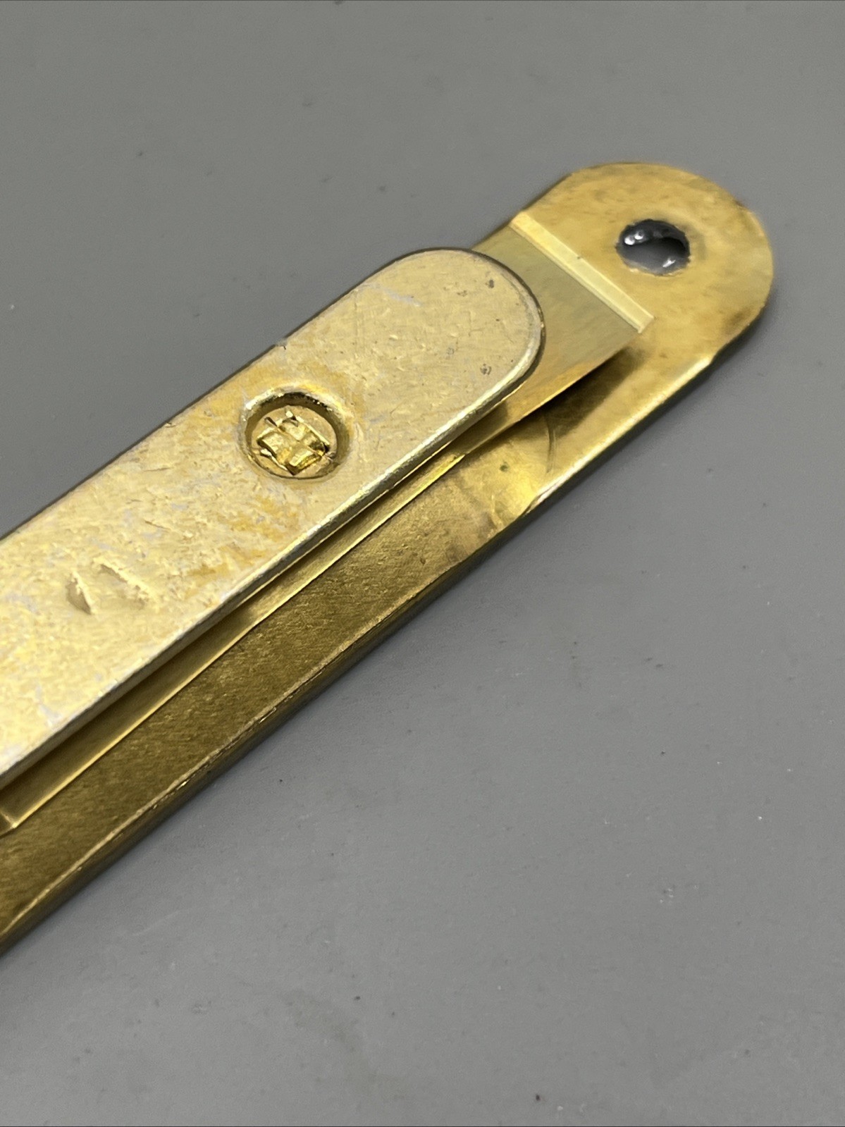 3 replacement hardware Flush Door Bolt Brass Baldwin NOS parts