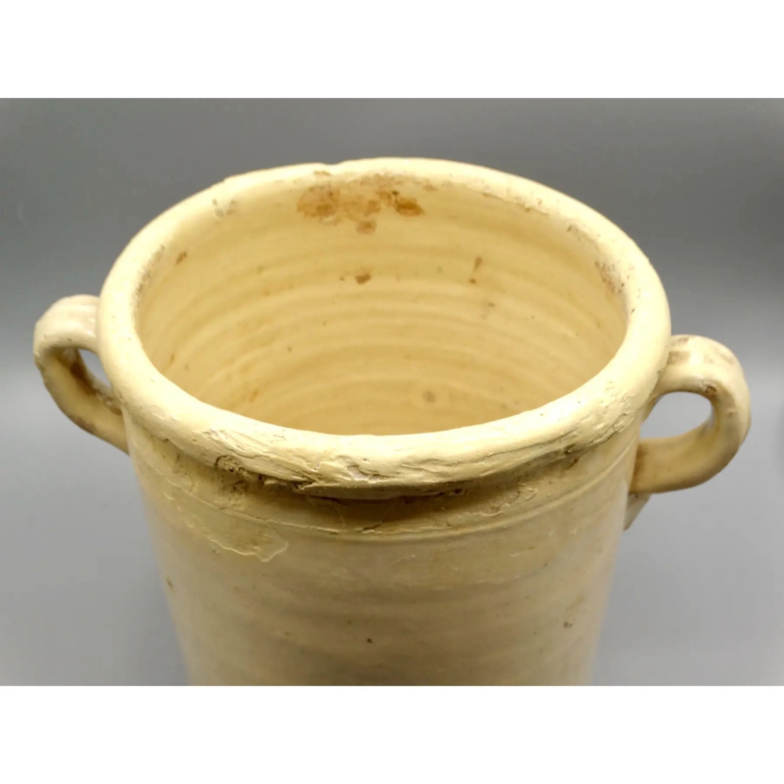 19th-Century Glazed Italian Confit Jar Pot Antique Handcrafted