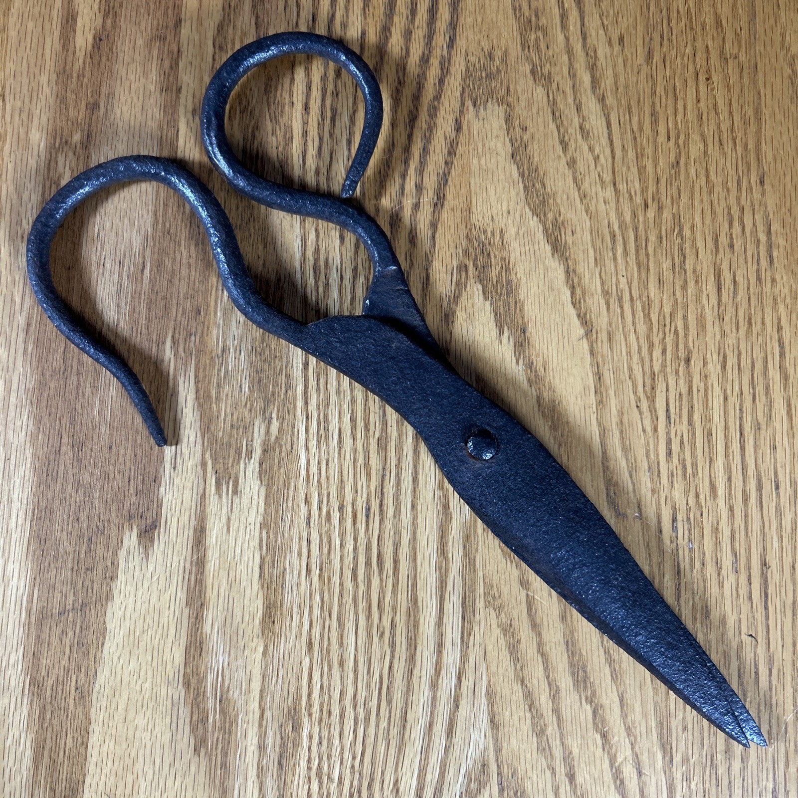Antique Hand Forged Blacksmith Shears Iron Scissors 12.75″ Long 1800s Ironwork