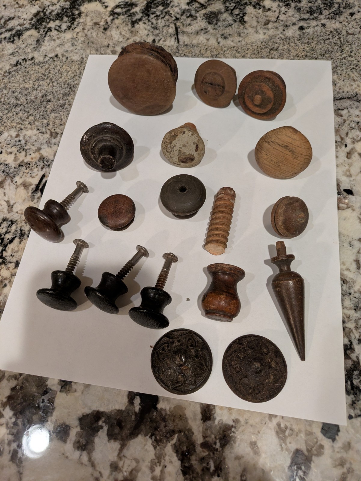 Antique Original Furniture Pulls Pre 1900, Lot Of 17