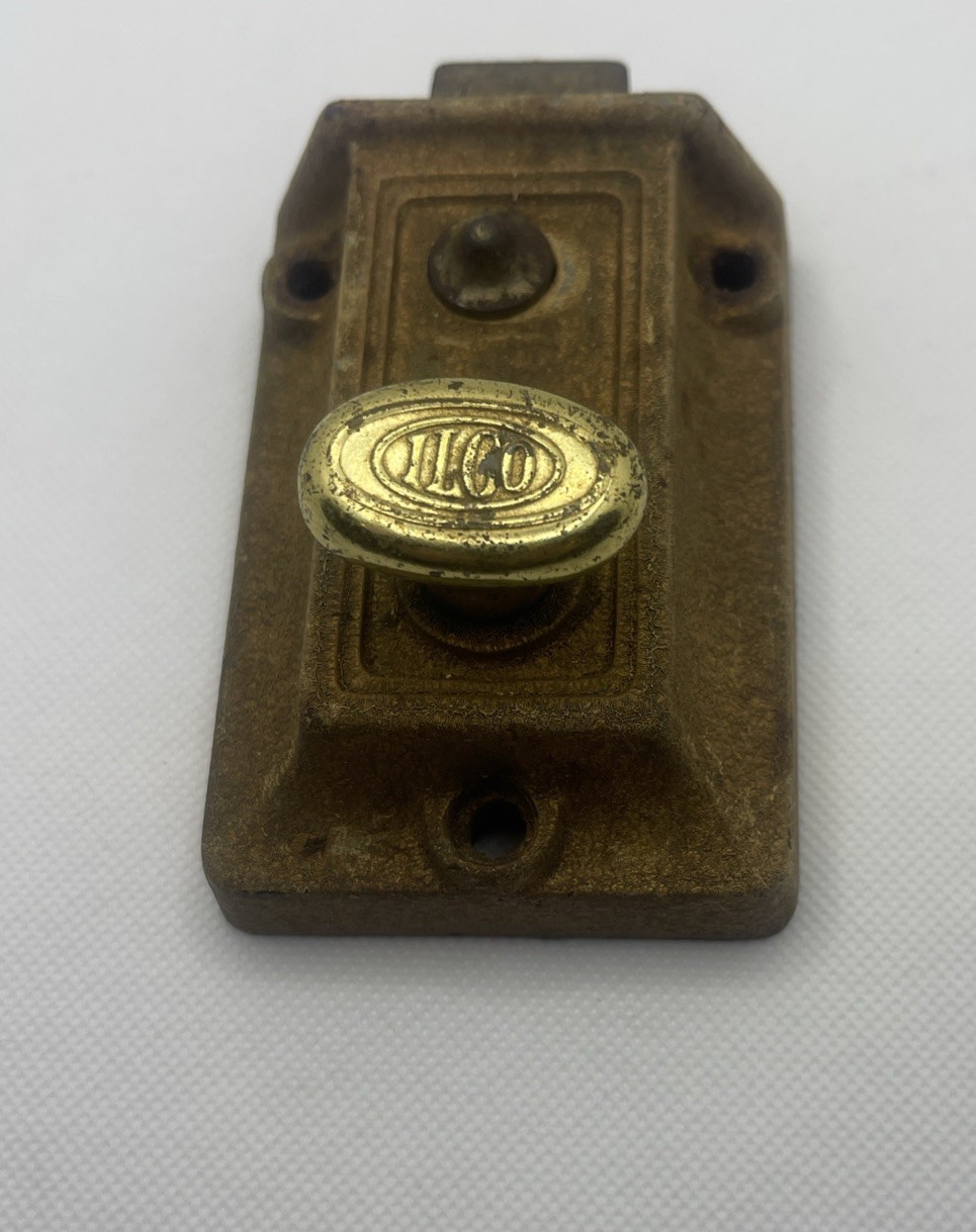 Vintage Ilco Door Latch Lock Deadbolt Turn Knob – Brass Knob – Works