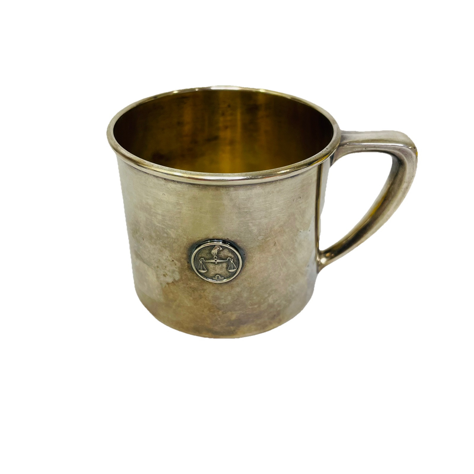 Oneida Community Libra Zodiac or Future Lawyer Silver Baby Christening Cup MCM