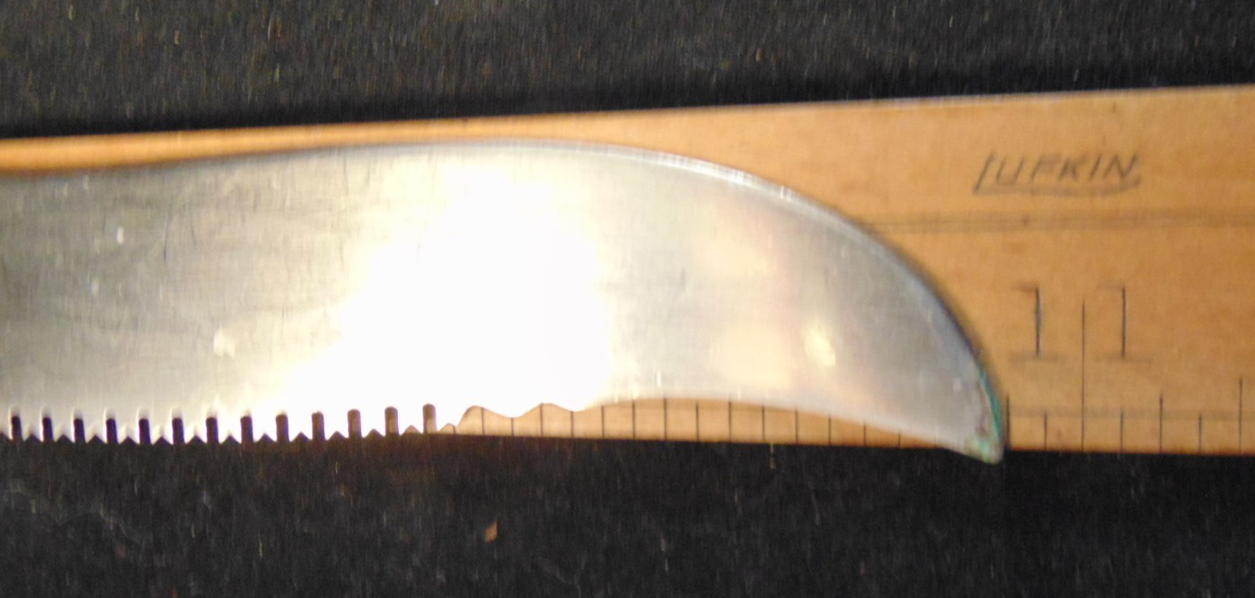 ASSYRIAN HEAD 1899 Rogers Silverplate Cake Knife or Saw No Monogram bb