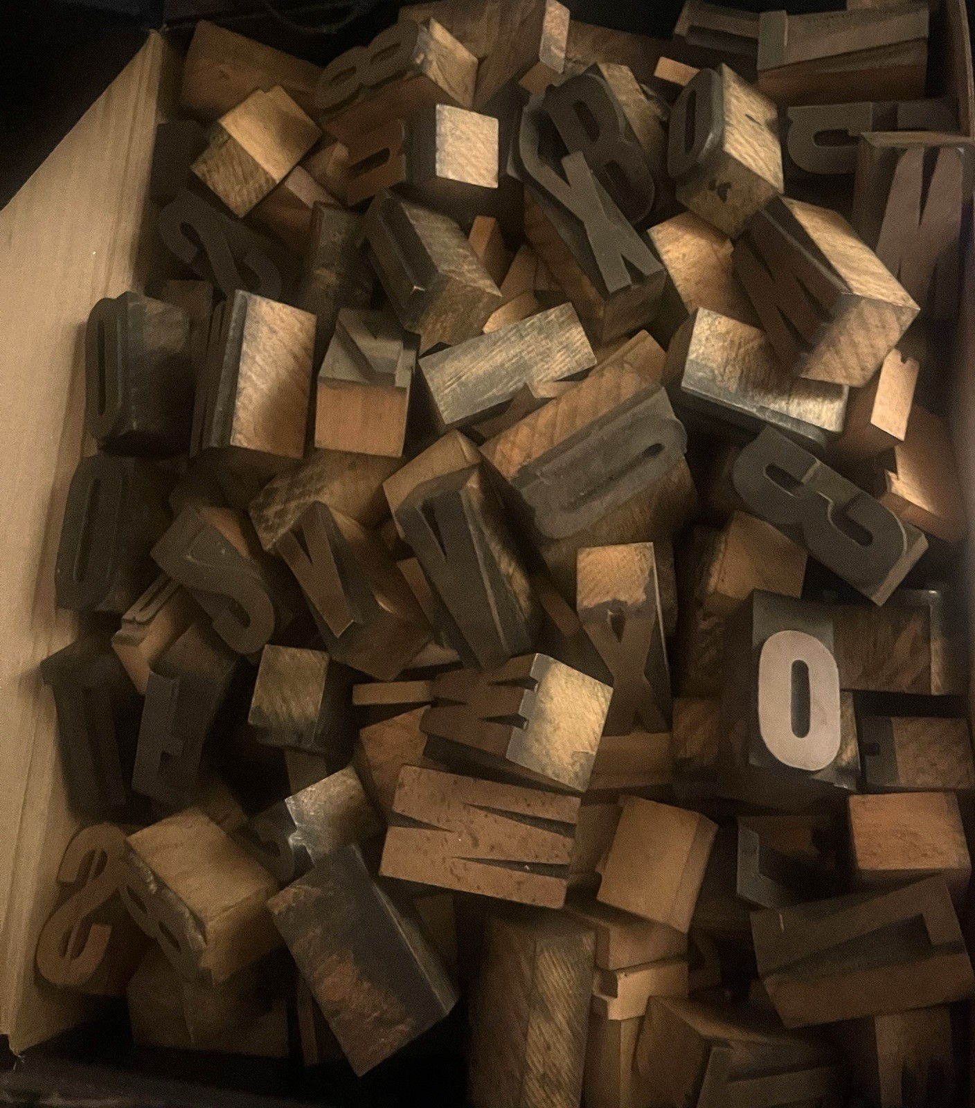 100’s of Assorted Pieces Vintage Letterpress Printing Wood – SELLING BY PIECE