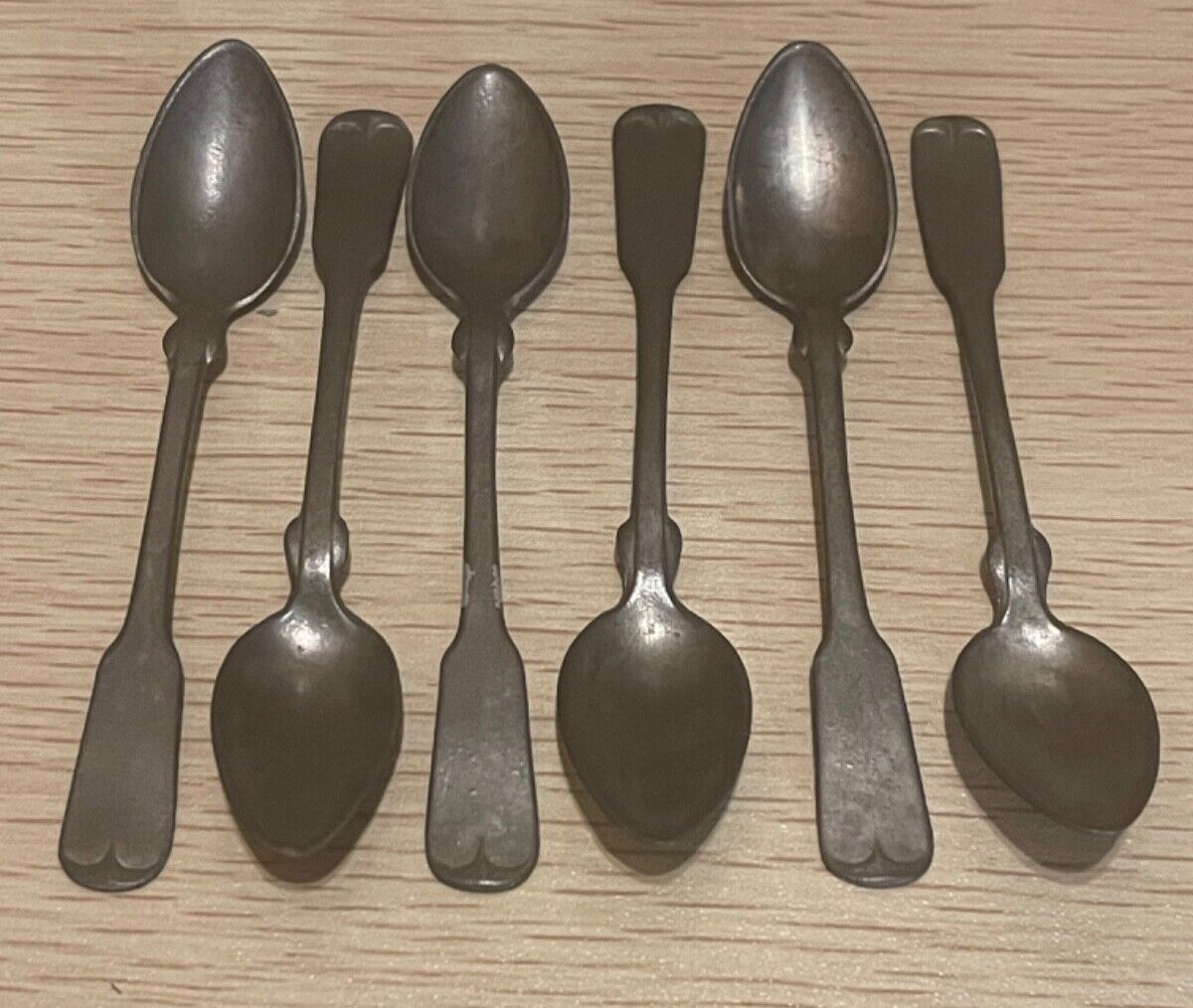 Flatware 4.5″ Soft Metal Nickel Silver Plated Spoons Unable to Identify Markings