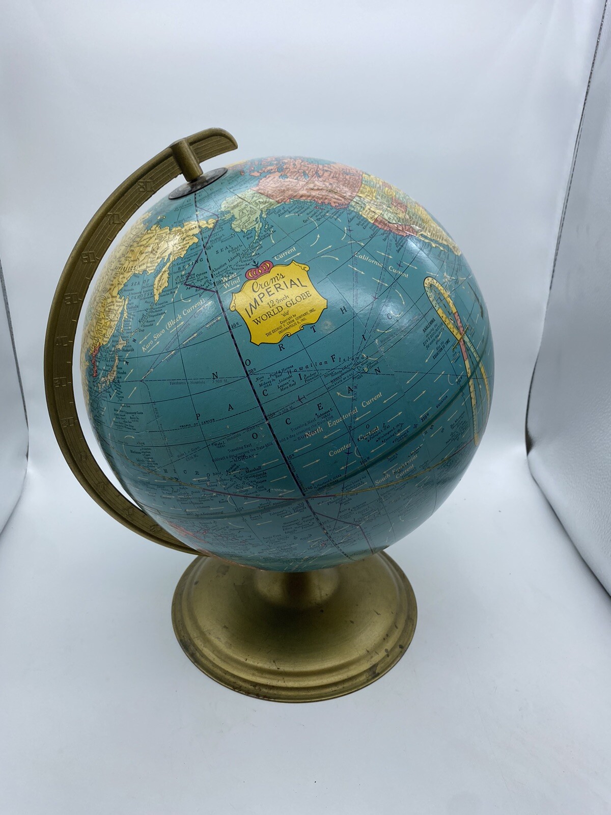 VTG CRAMS IMPERIAL 12″ World Globe USA Made C-365