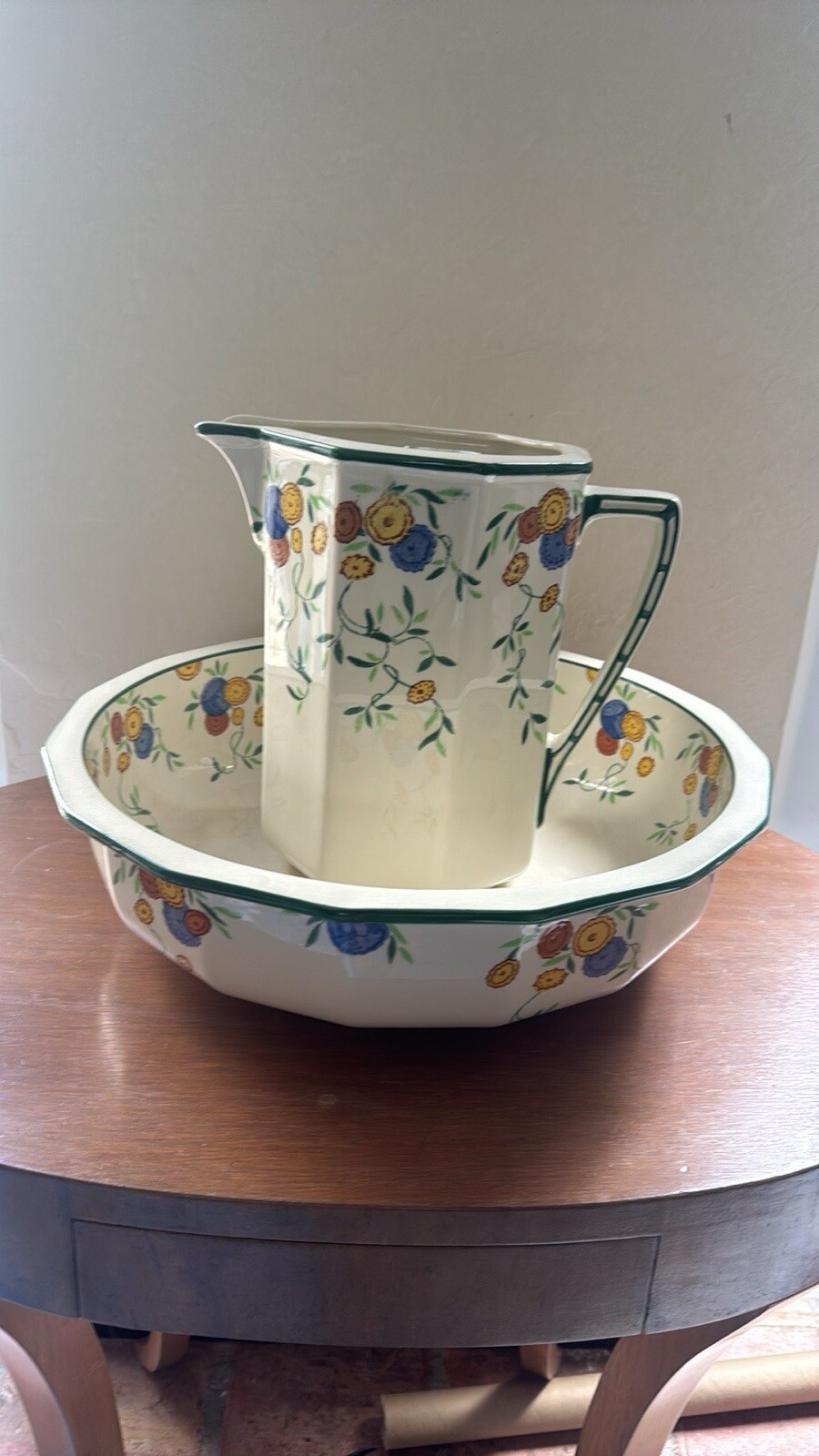 Royal Doulton Rare Royal Doulton Rossetti Wash Basin and Pitcher