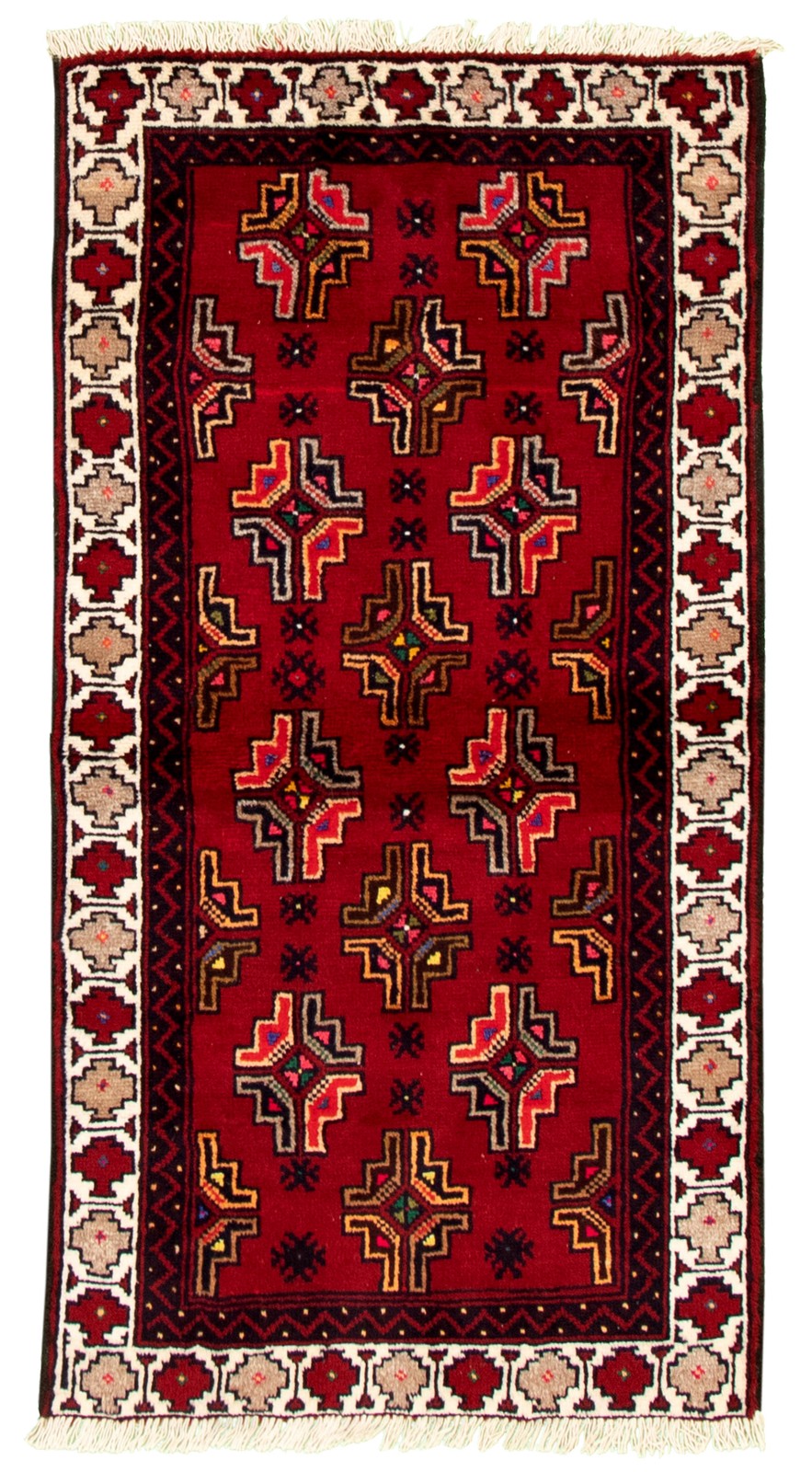 Vintage Hand-Knotted Area Rug 2’11” x 5’7″ Traditional Oriental Wool Carpet