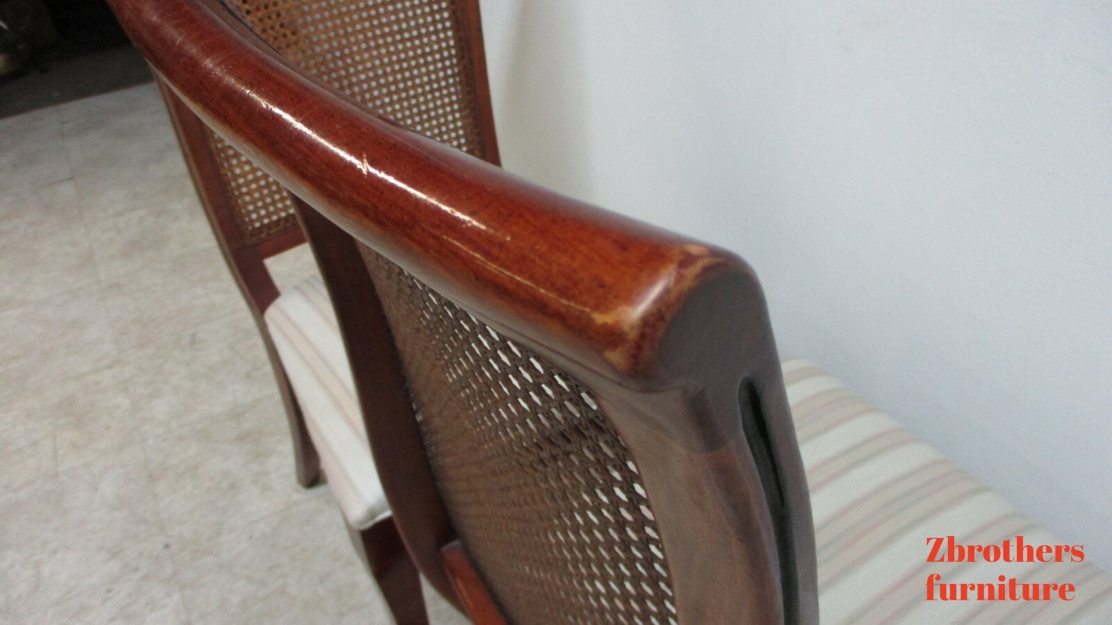 2 French Regency Cherry Cane Back Dining Room Side Chairs National Mount Airy B