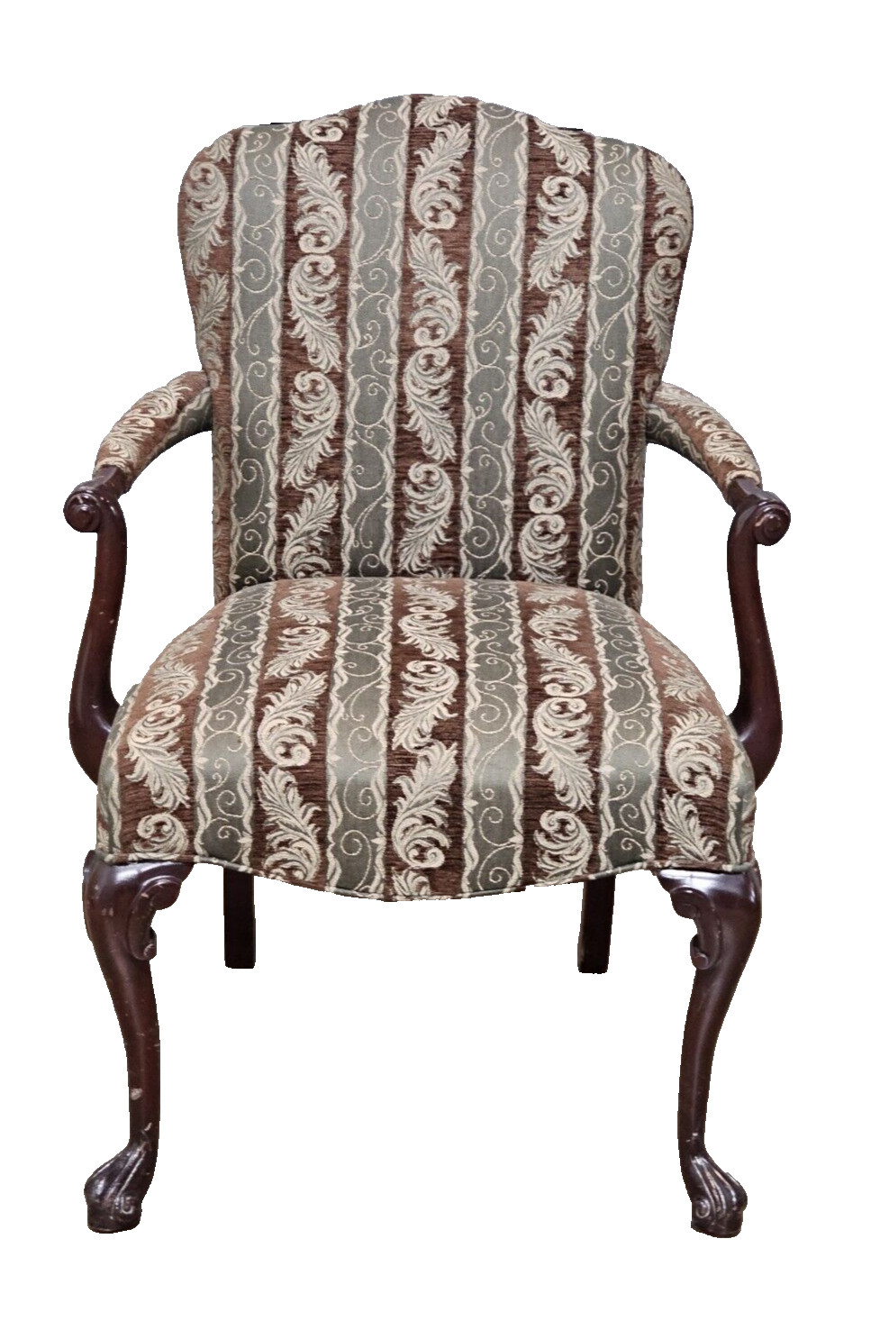 Statesville Chair Mahogany Arm Chairs Trifold Feet made in North Carolina