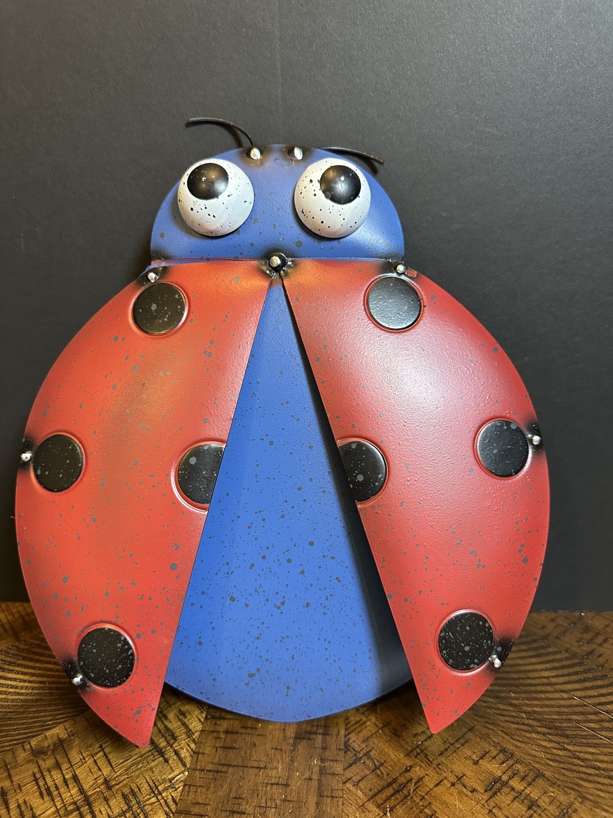 Large Metal Ladybug Wall Art Garden Decor Patio Yard Outdoor Insect Sculpture