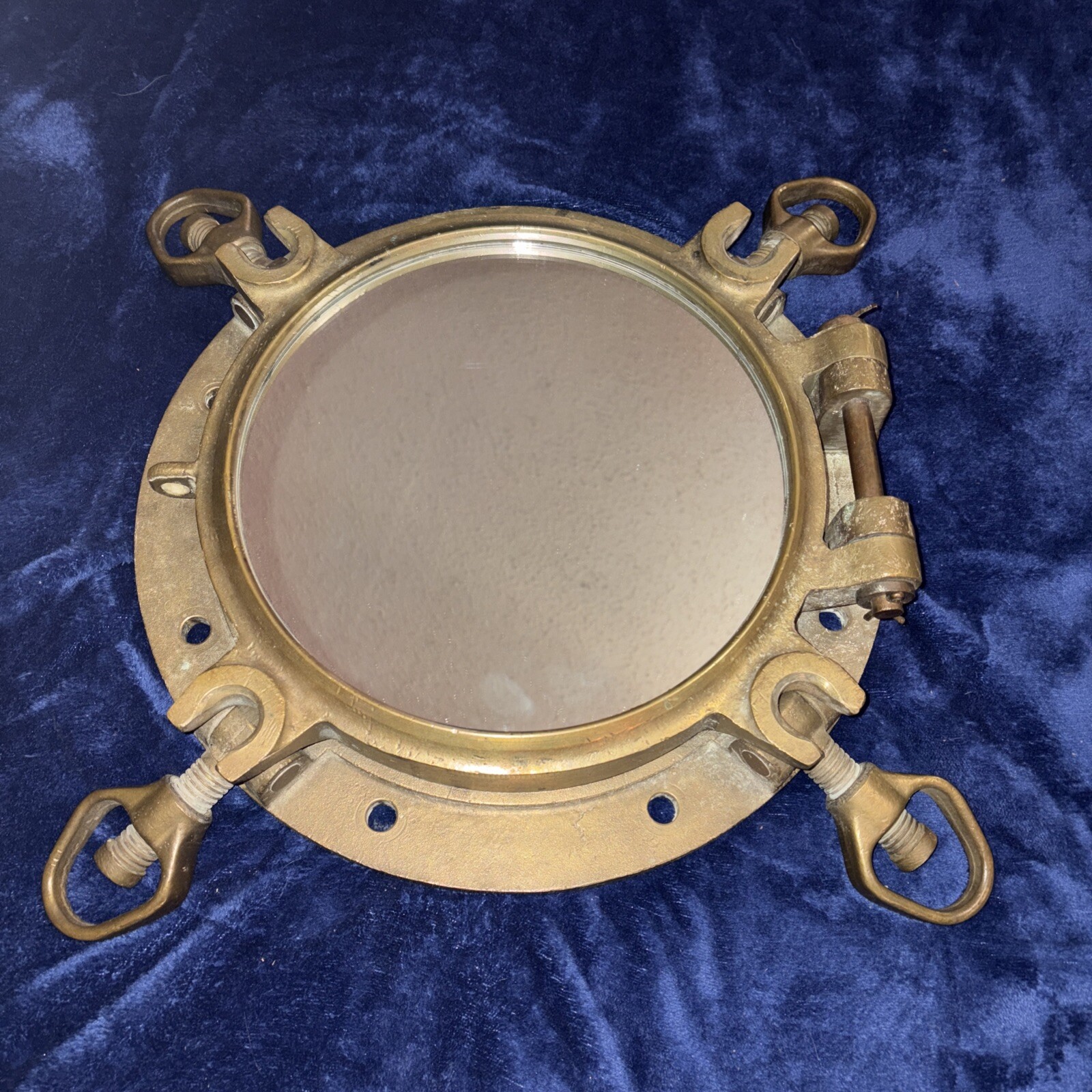 Vintage Large Cast Iron Bronze Brass Port Hole Ship Window 14” 30 Lbs
