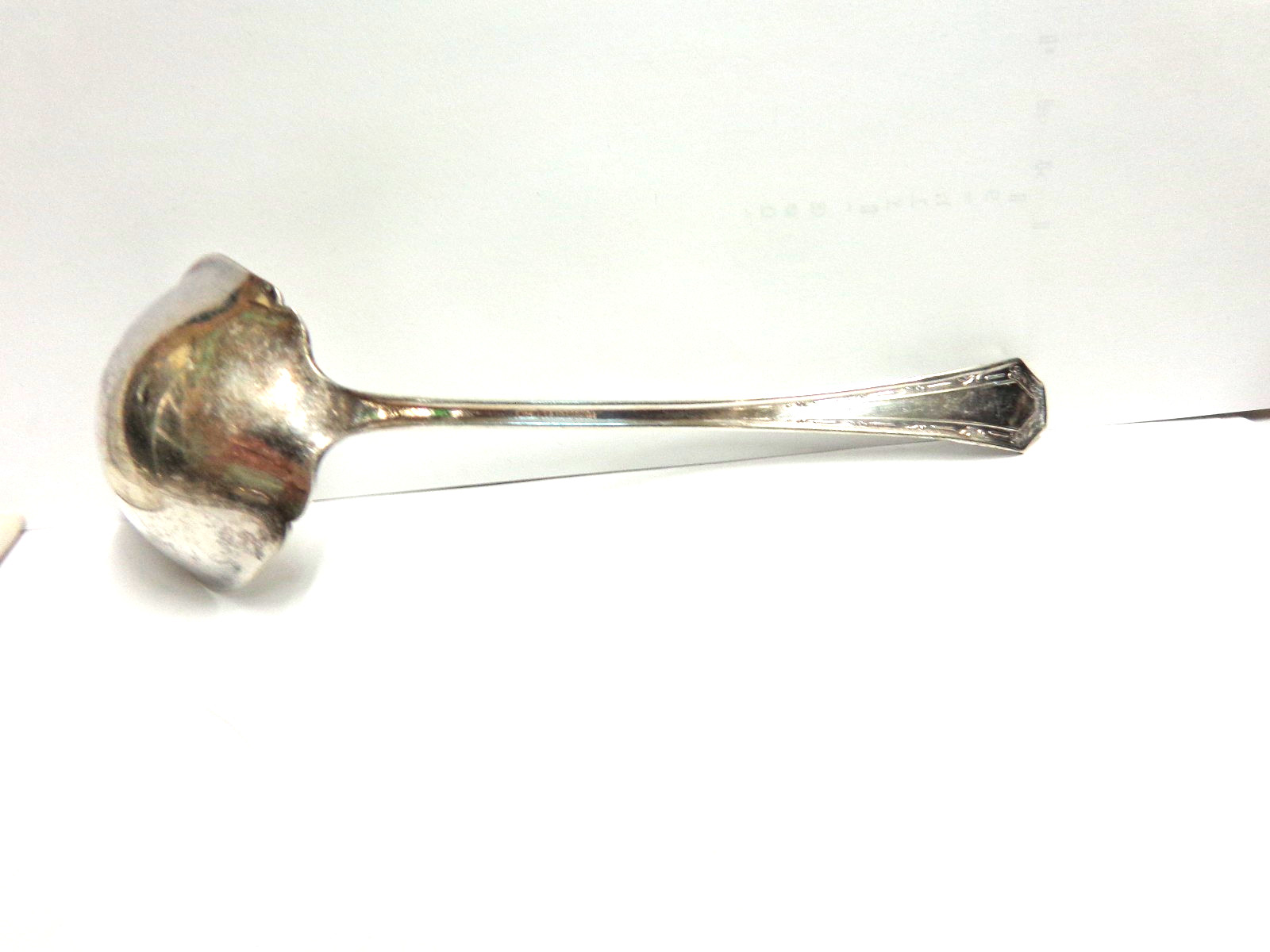 silver serving ladle Fairfileld pattern by W sz 5.75 in lg wgt 28.6 grams no ini