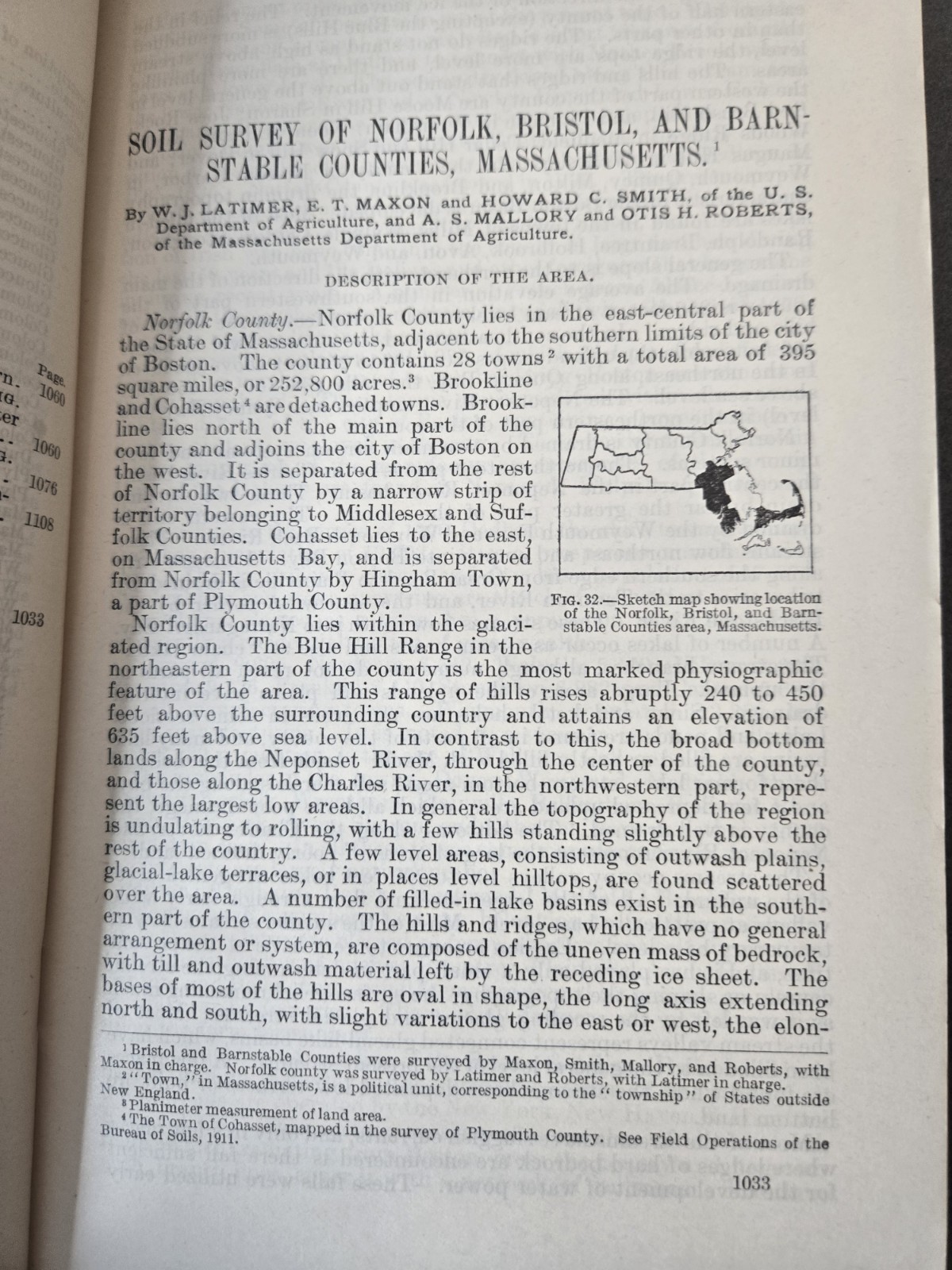 US Department Of Agriculture Soil Bureau Soil Survey Of Norfolk Bristol 1924 J15