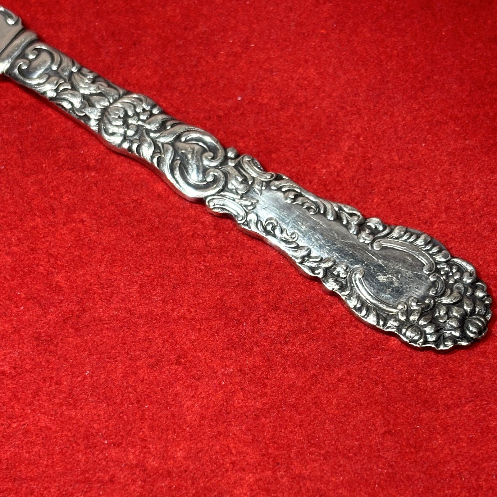 Intl Silver Rogers CHEVALIER Solid Flat Fruit Knife Antique ca 1895