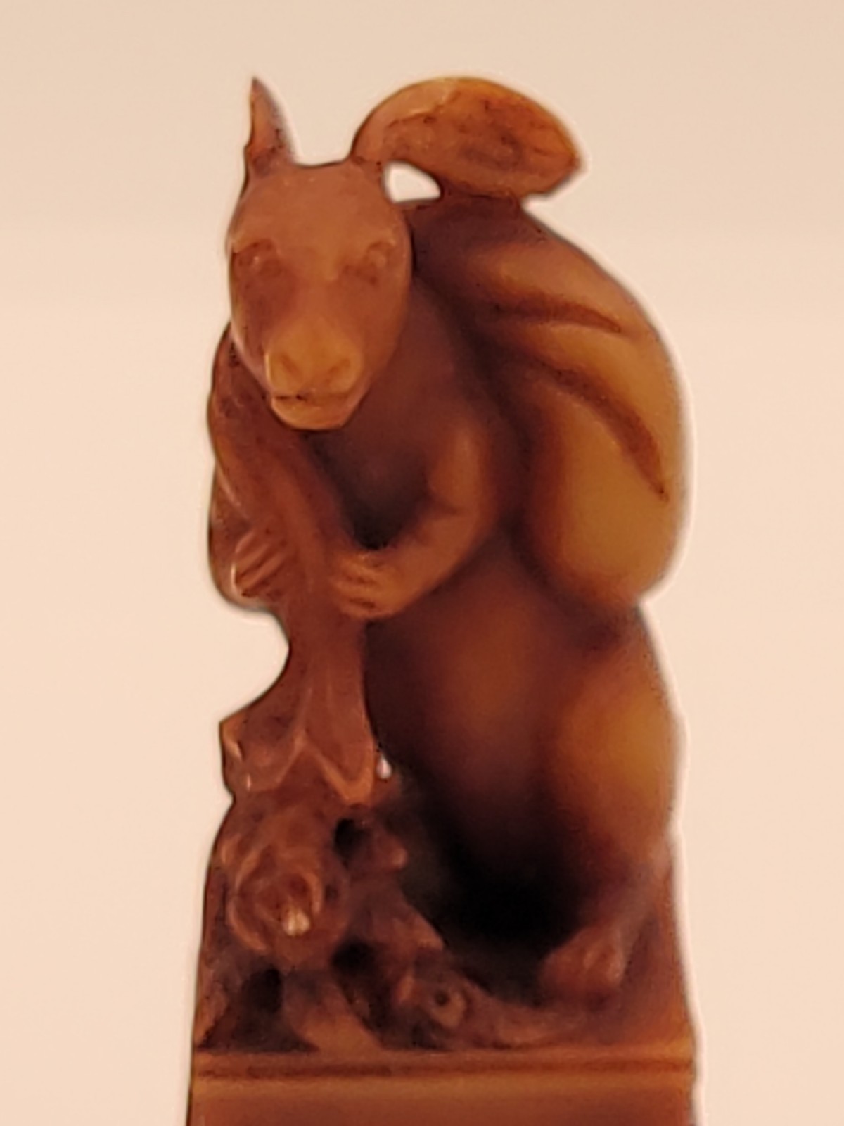 ANTIQUE Lot of 2 China Chinese Stone Hand Carved Dragon & Rabbit Seal Stamp