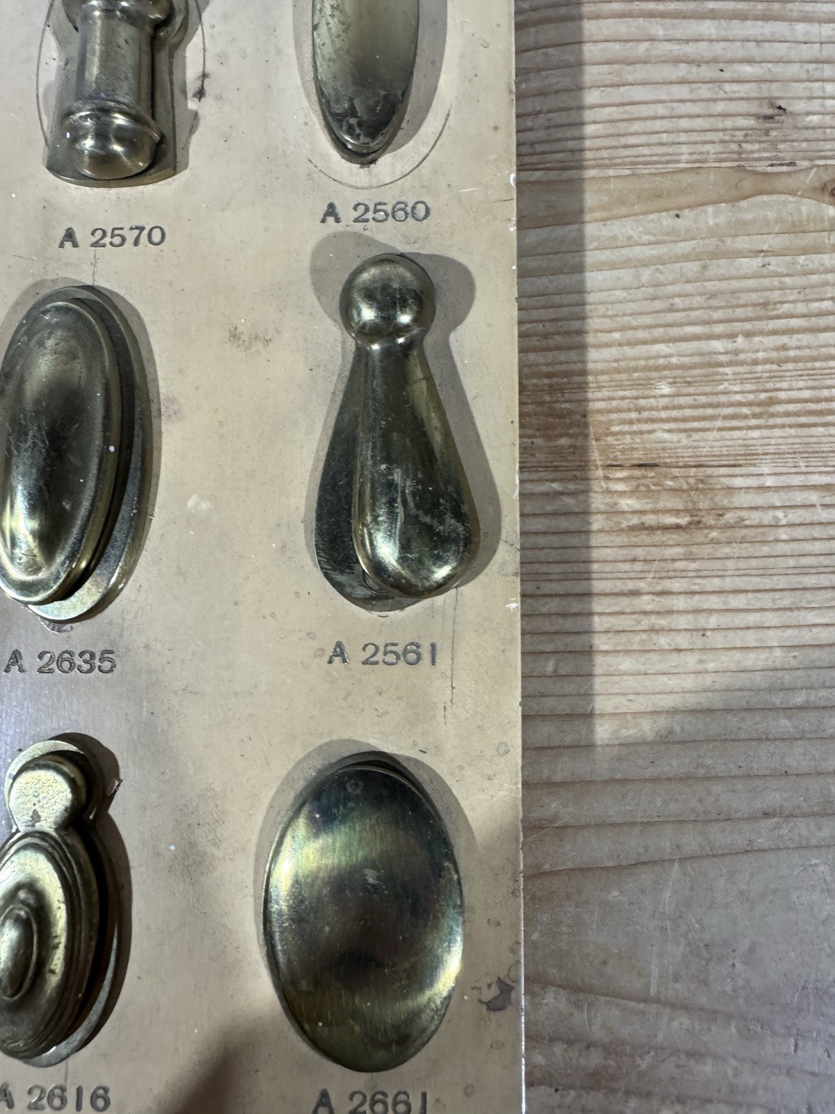 Vintage Corbin Brass Hardware Salesman Sample Display Board 8 A-Series Pieces