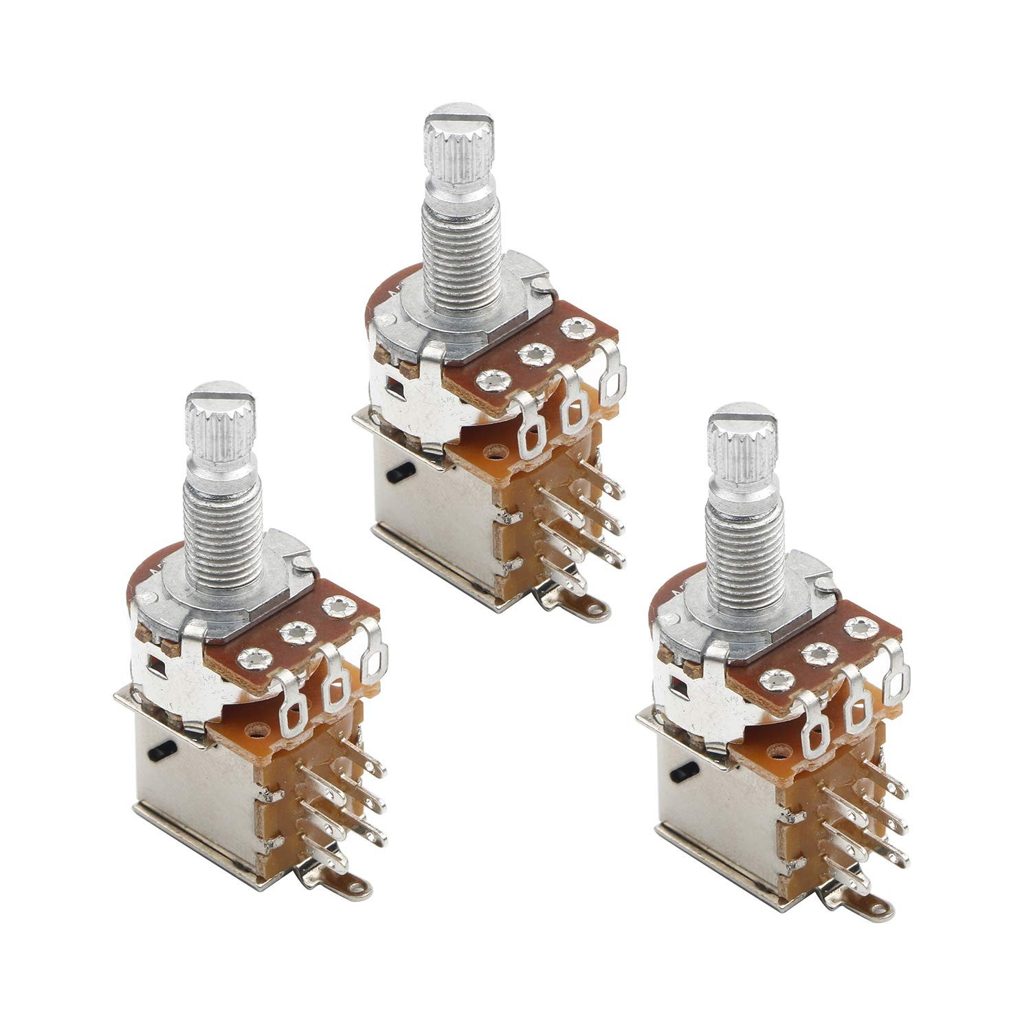 B500k Push Pull Potentionmeter Volume Tone Shaft Switch Pots for Guitar Bass,…