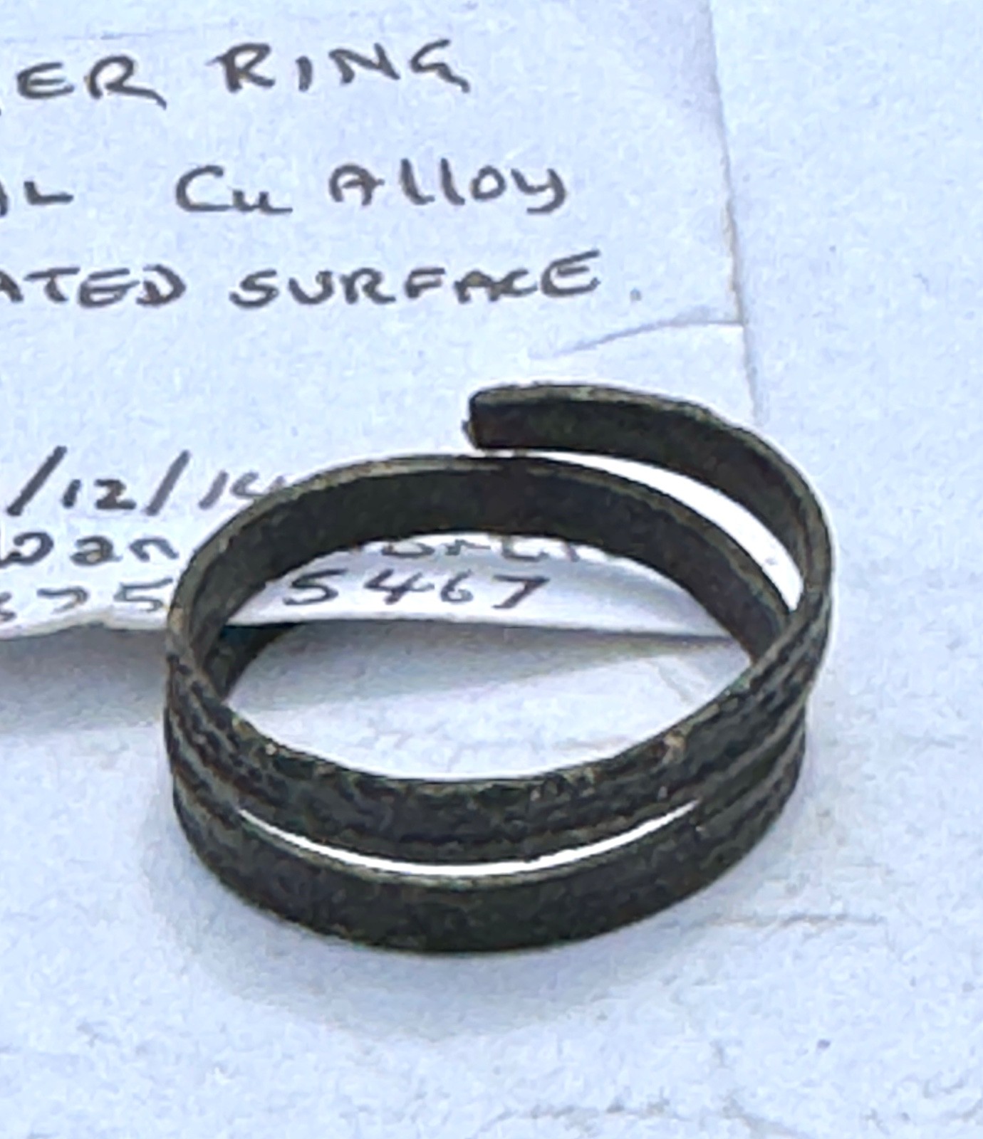 Medieval Early Post Medieval Spiral Cu Alloy Spiral Ring – Metal Detecting Find