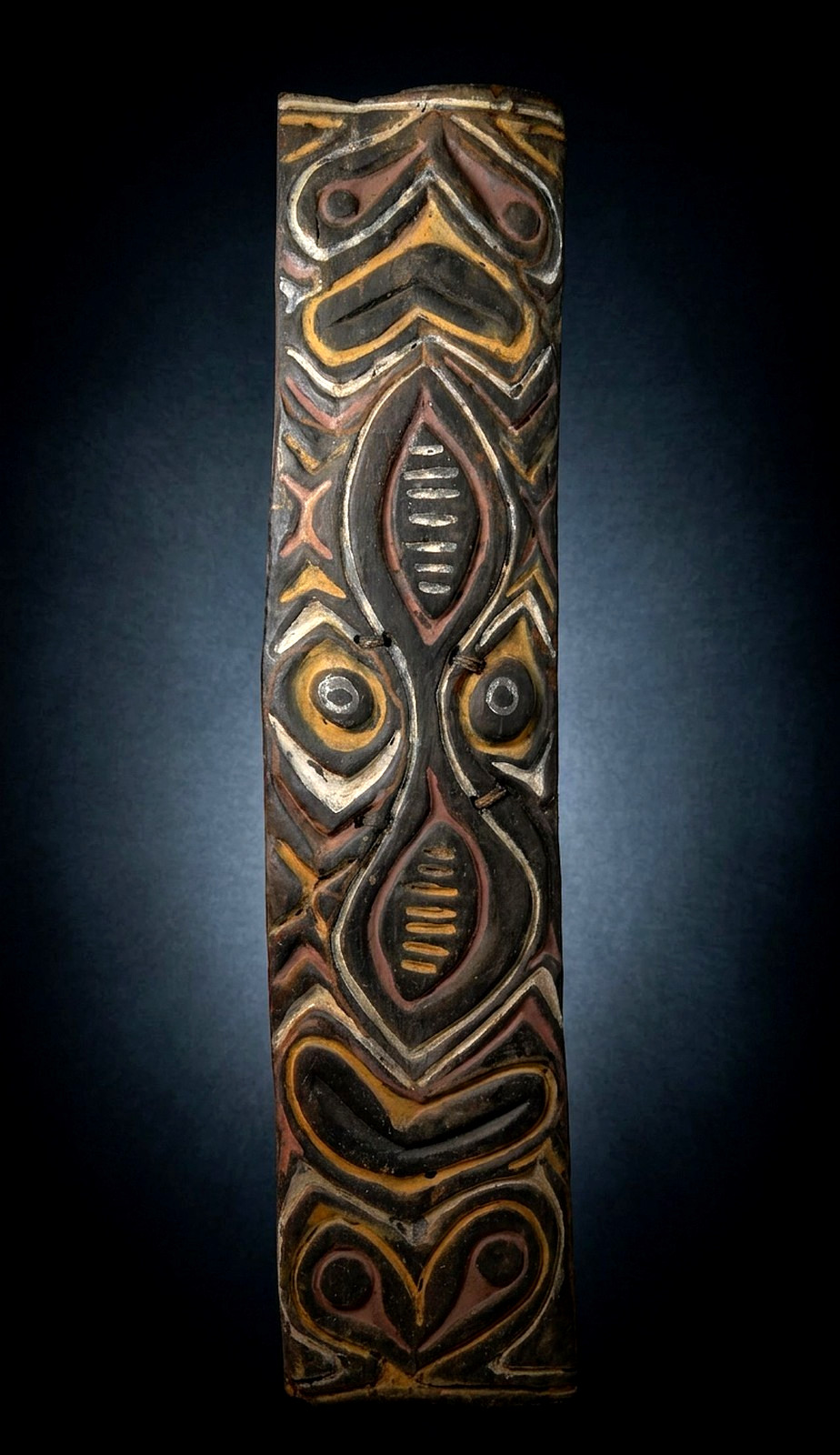 A Rare Kwoma Carved Wooden Shield