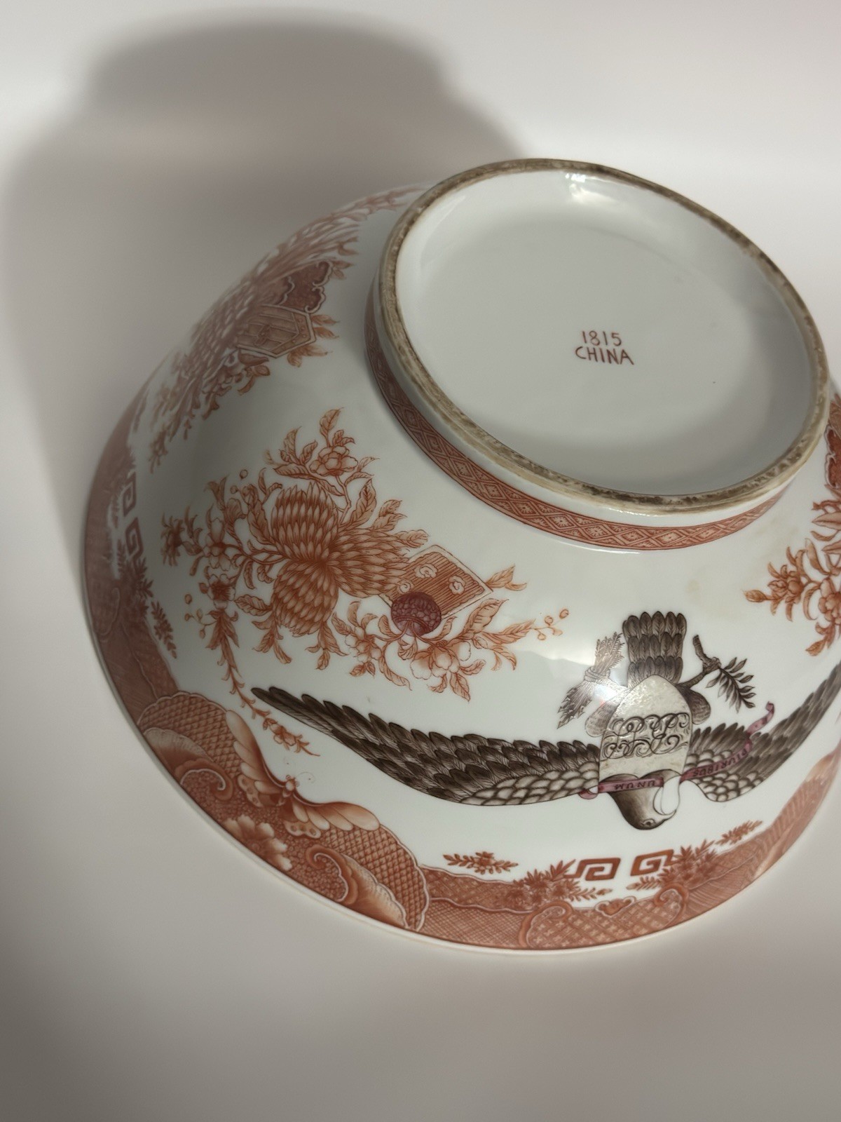 Large Orange Fitzhugh American Eagle Bowl E Pluribus Unum 1815