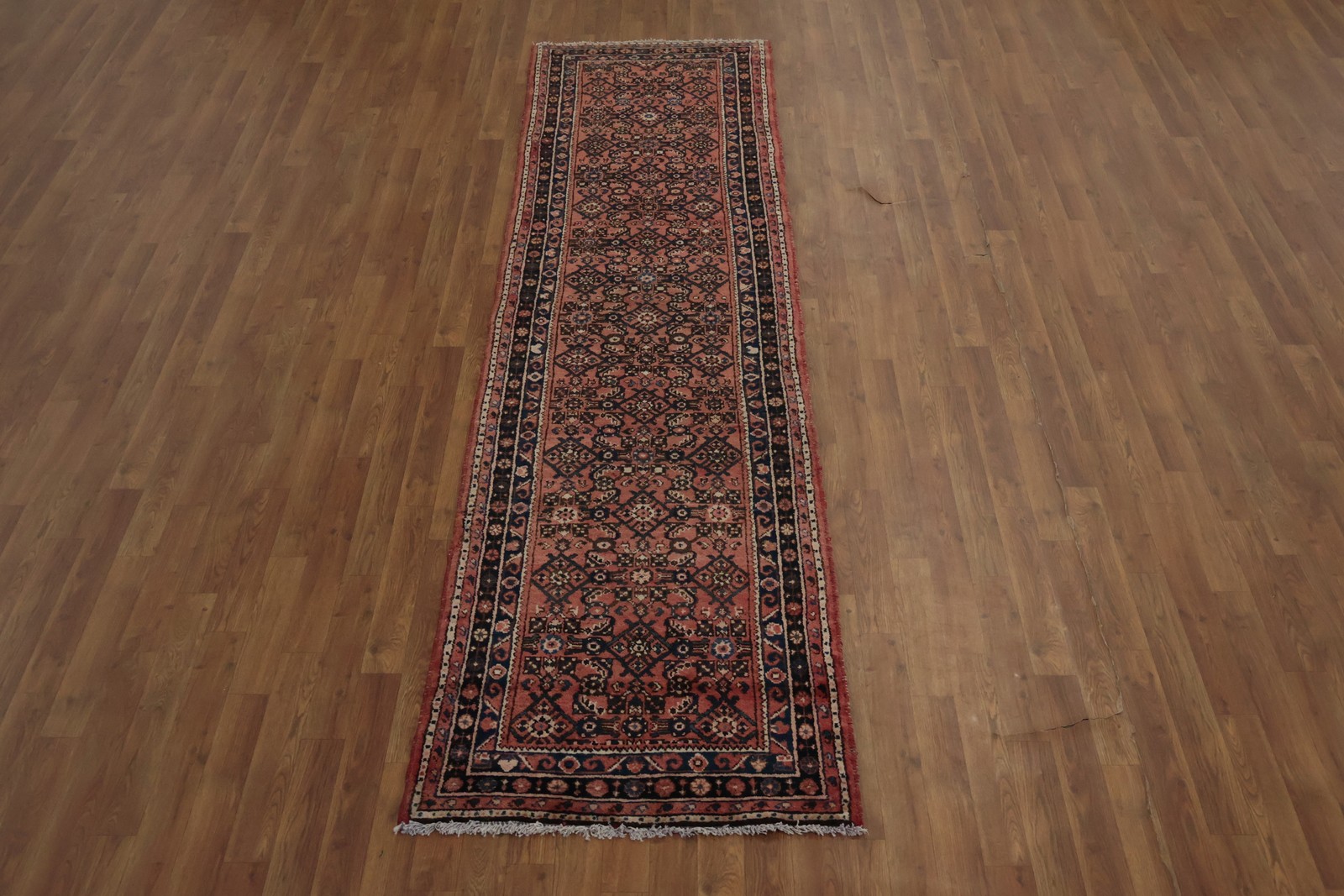 Elegant 10 ft Narrow Runner Rug 3×10 Rich Ornamental Design Handmade Wool Carpet