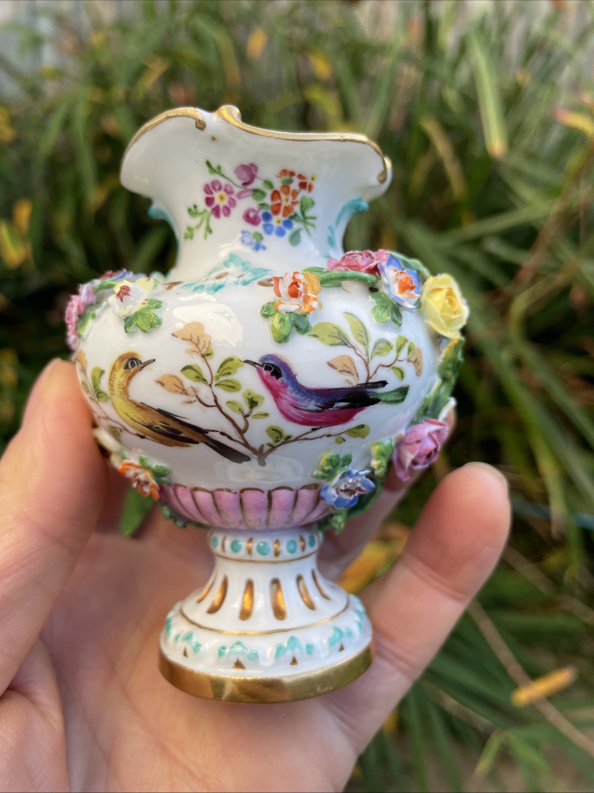 Antique Meissen Germany Porcelain China Vase