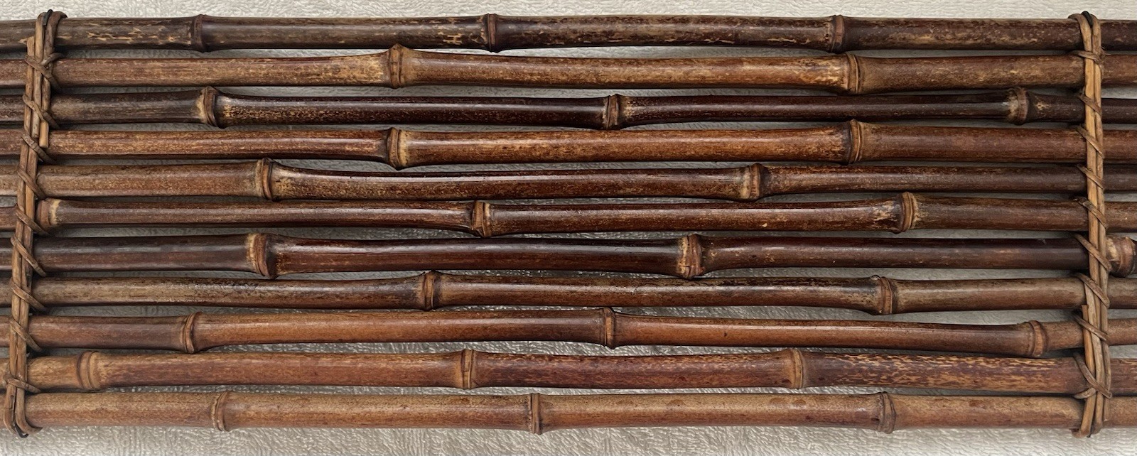 23″ Bamboo Tea Mat Table Runner Brown Wood Slat Japanese Chinese Style