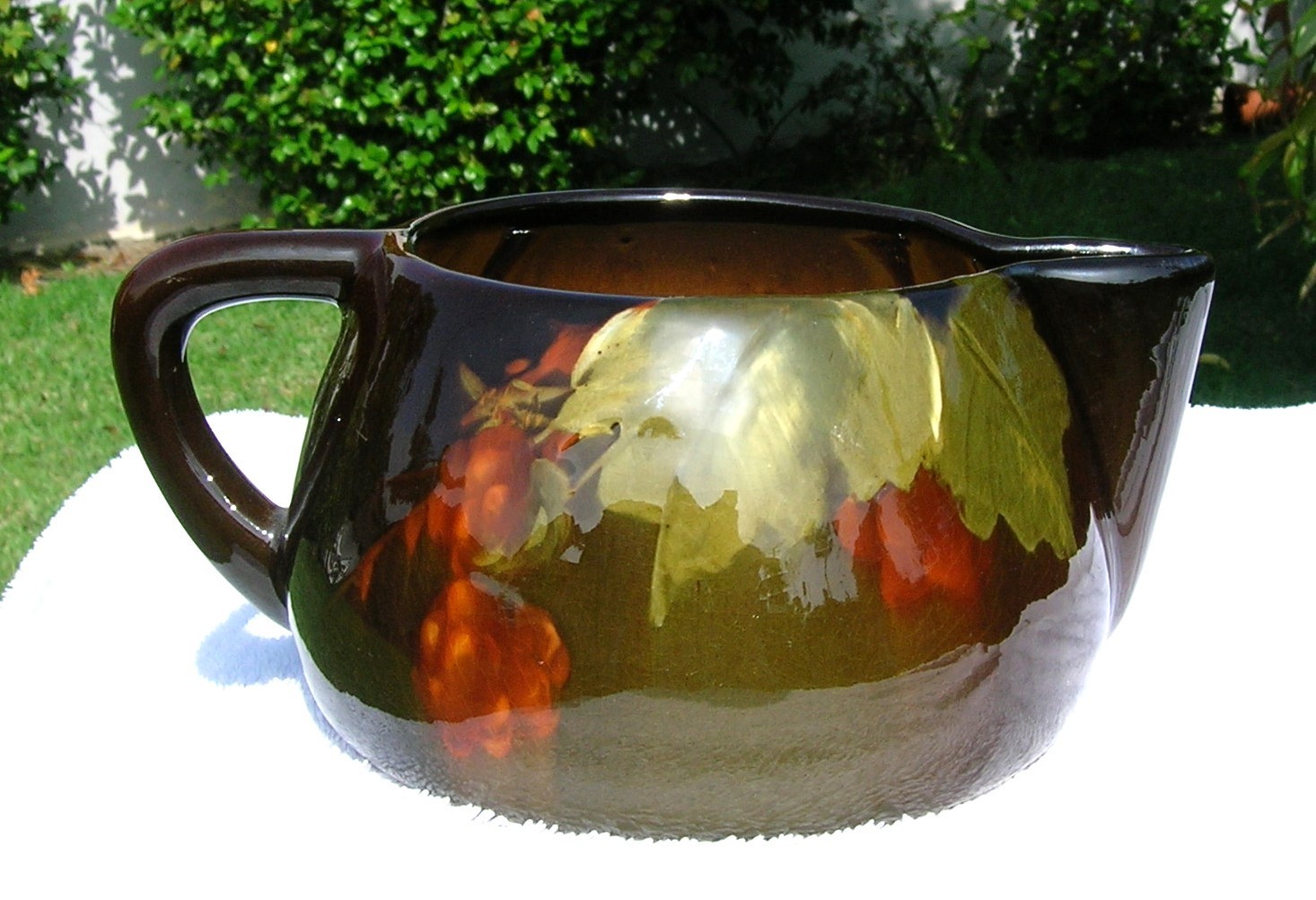 OWENS UTOPIAN ART POTTERY PITCHER 3 X 7 INCHES EXCELLENT CONDITION.