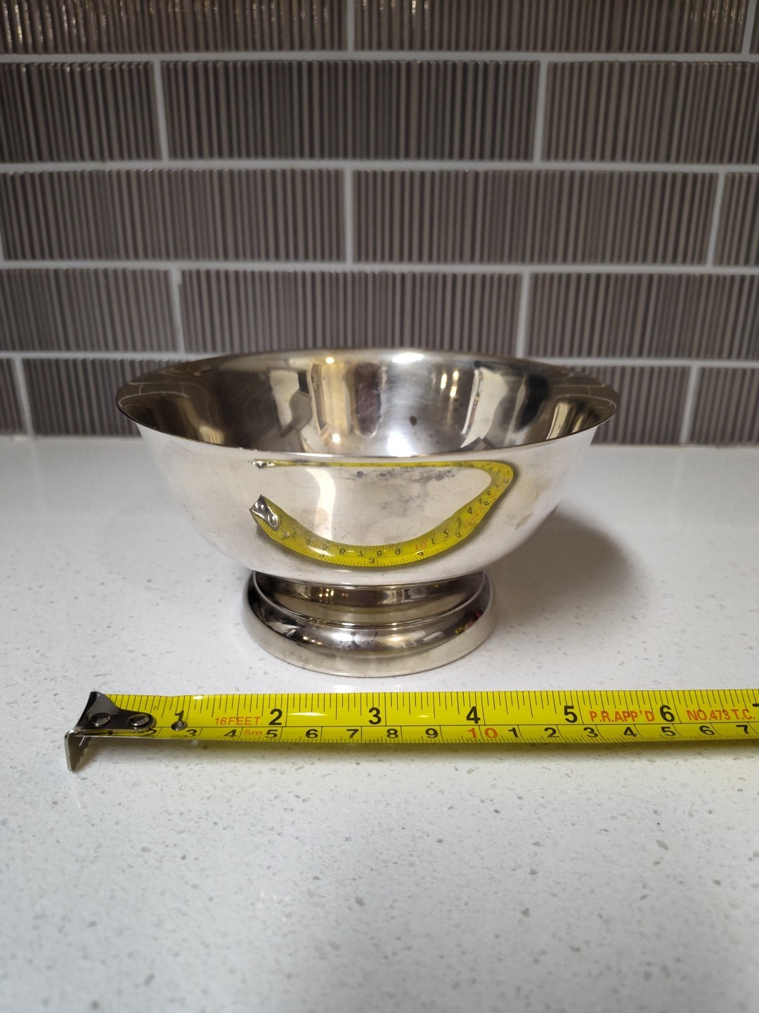 Silver Plated 6″ W 3.5″ H Footed Bowl By Sheridan Taunton Silversmiths