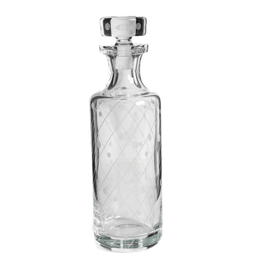 Global Views Portuguese Crystal Dots and Diagonal Lines Decanter