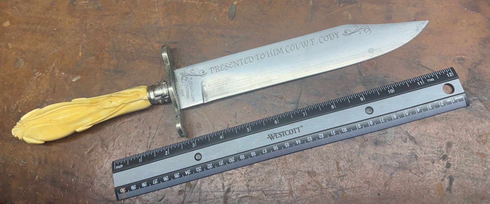 Buffalo Bills Wild West Bowie Knife Presented to Col WF Cody Carson City 1879
