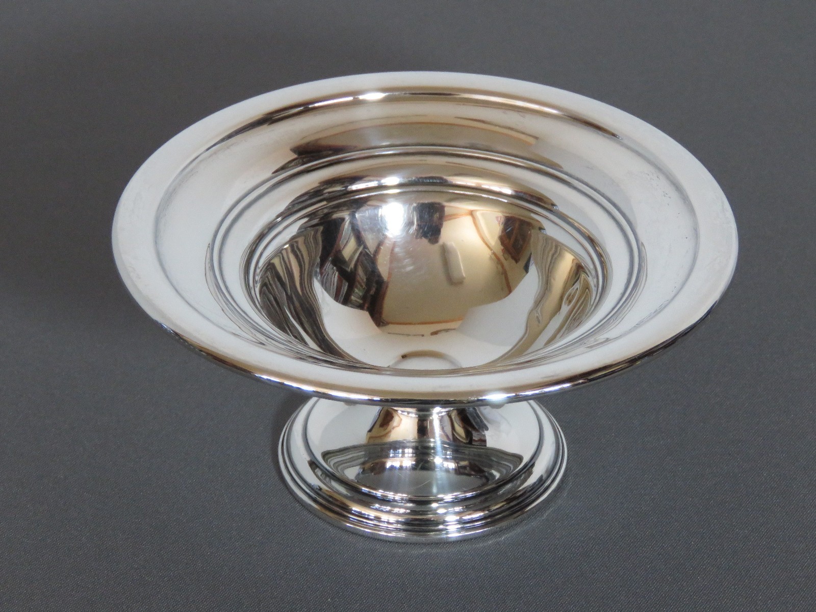 Antique La Pierre STERLING .925 Pattern 47 Plain 6 inch Round Compote Weighted