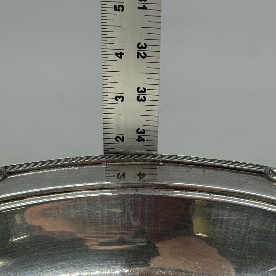 Sheets Rockford Vintage Serving Dish Decorative 159 York Heavy Silver Plate