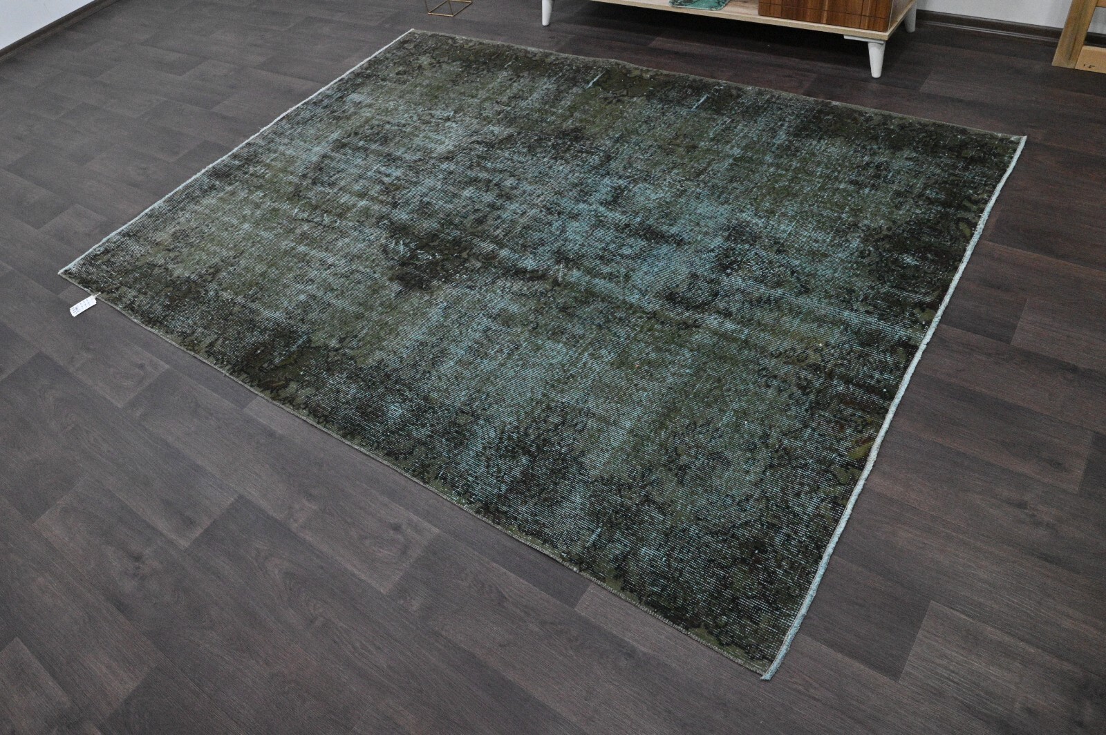 Oushak 6×8,Turkish Rug,vintage,anatolian,GREEN,kilim,Bohemian,handmade,wool