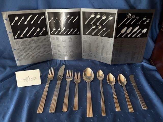 GEORG JENSEN BERNADOTTE WENDEL C1939 SERVICE FOR 12 91 PCS SUPERB