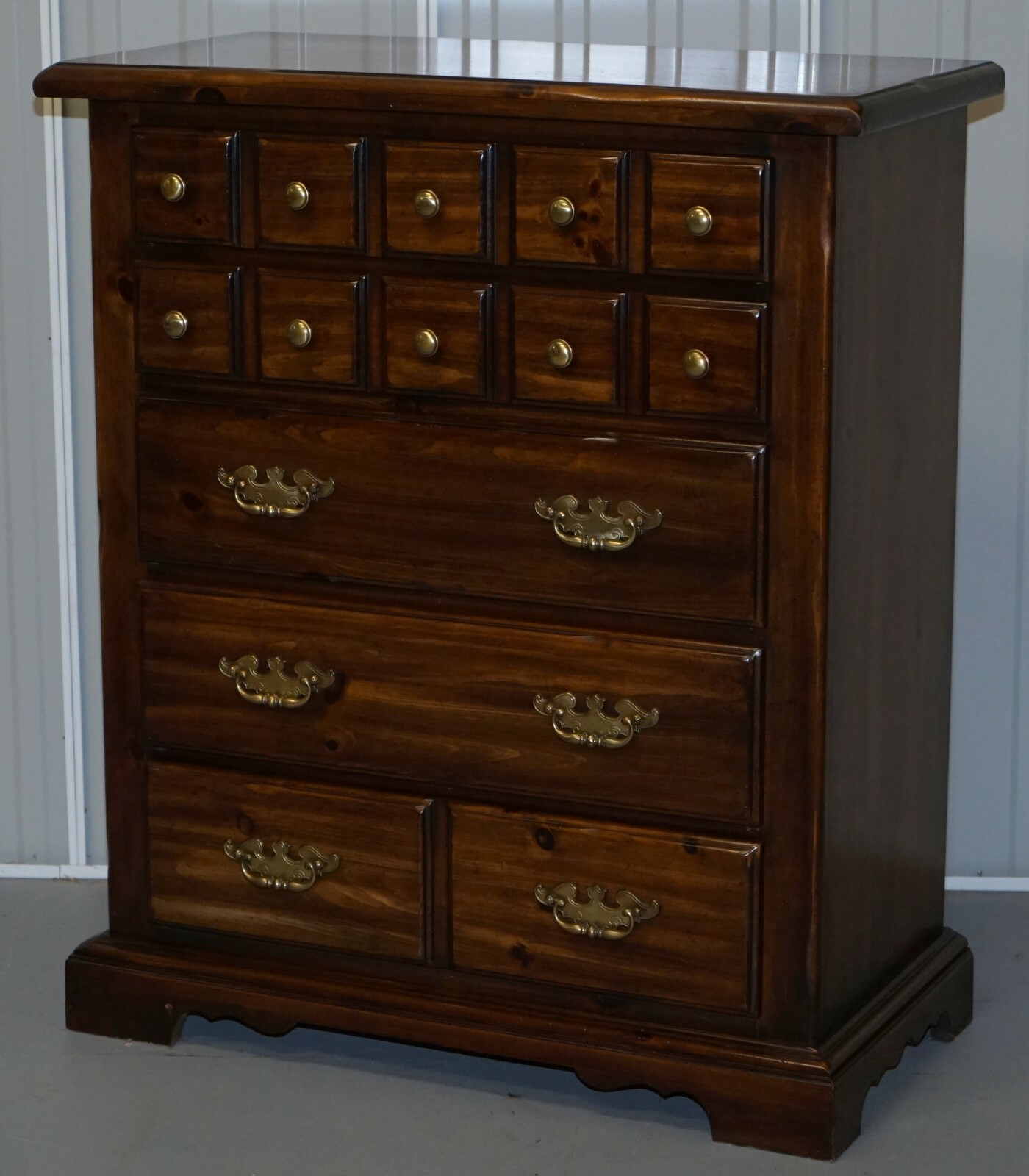 RRP £4500 THOMASVILLE BANK CHEST OF DRAWERS SOLID HARD WOOD HABERDASHERY STYLE