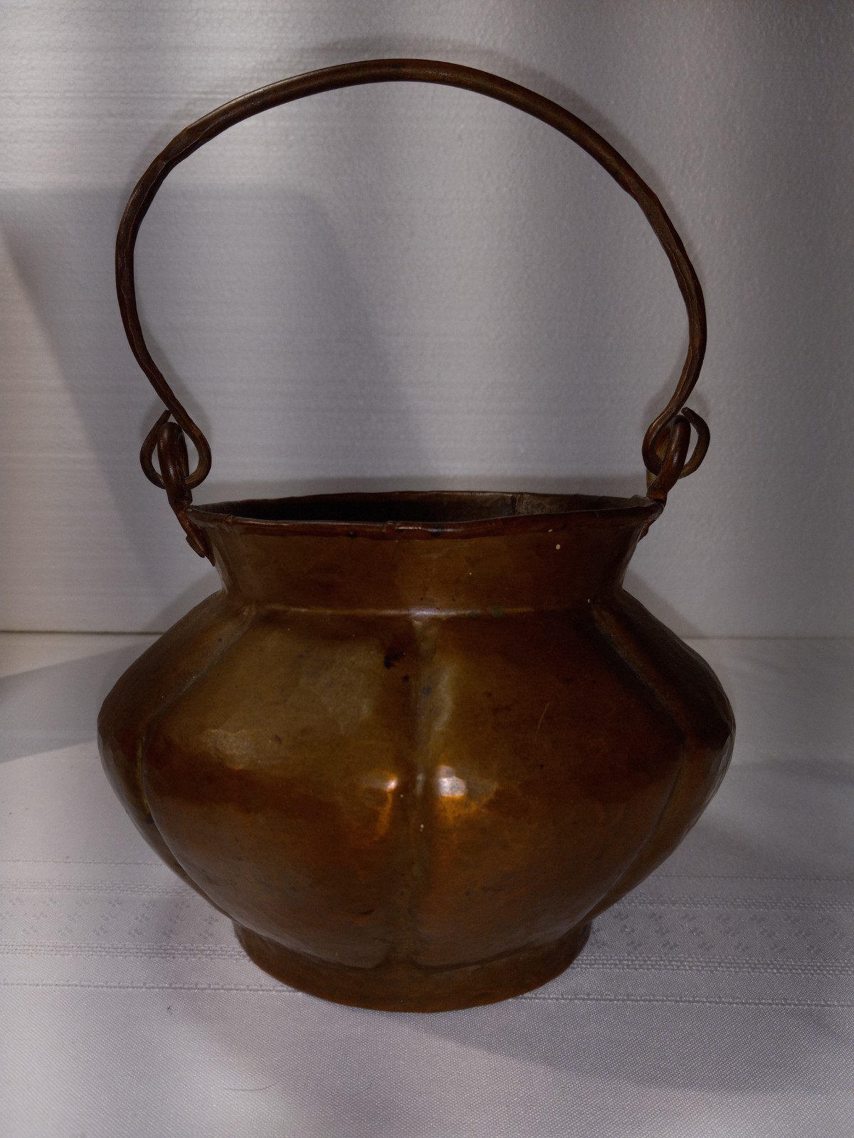 Copper pot, Copper Cauldron hammered finish, Handmade, Antique, cooking pot