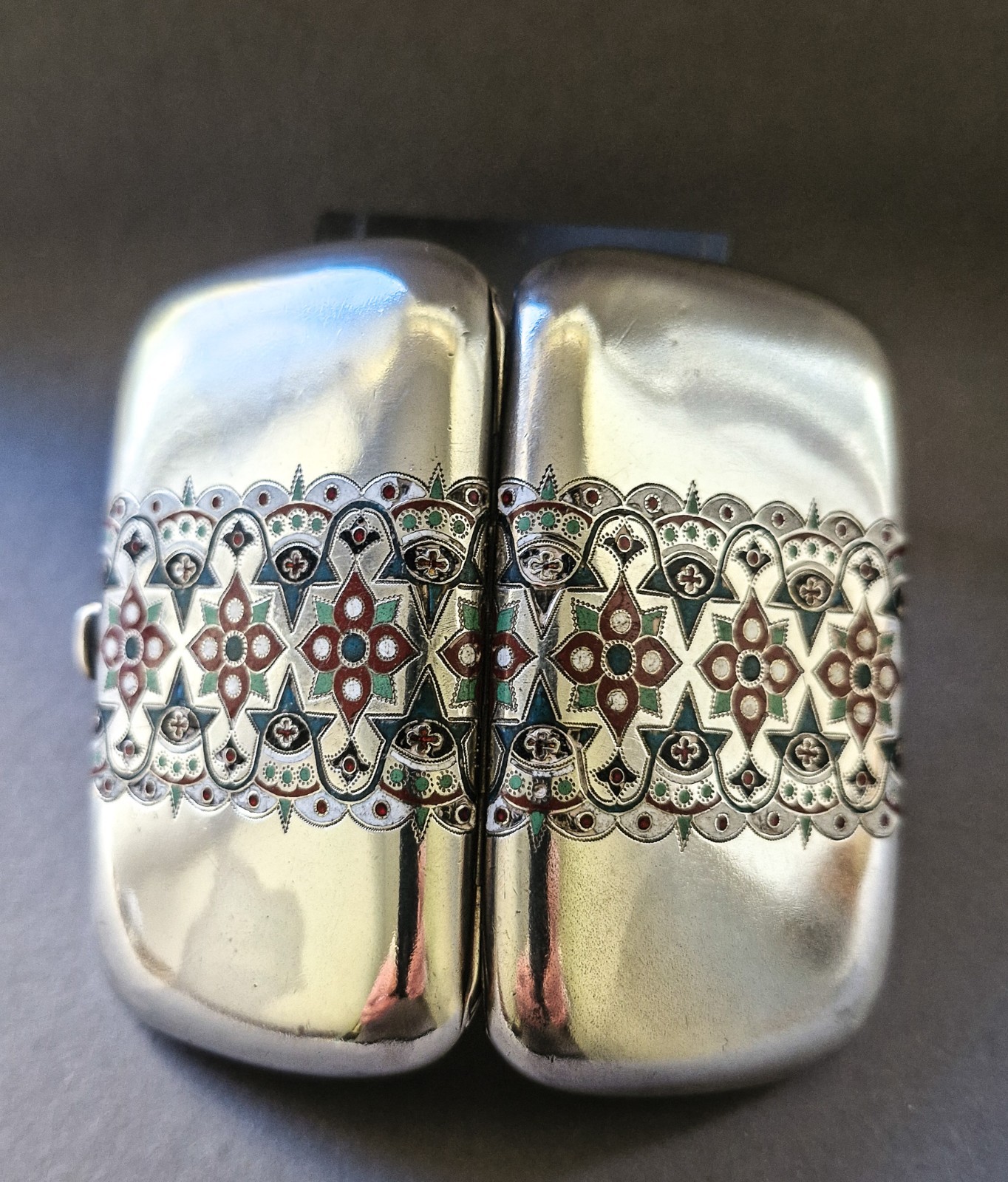 Late 19th century imperial Russian silver Cigarette case By Ignaty Sazikov