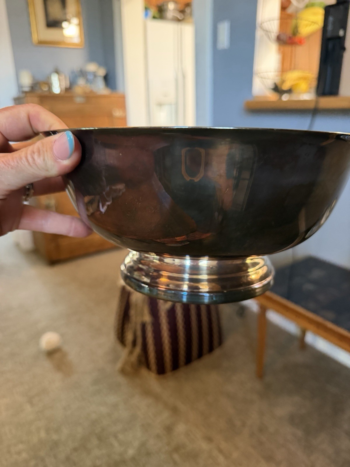 Vintage Gorham Silverplate Footed Bowl YC781 Large 10” Pedestal Centerpiece Bowl