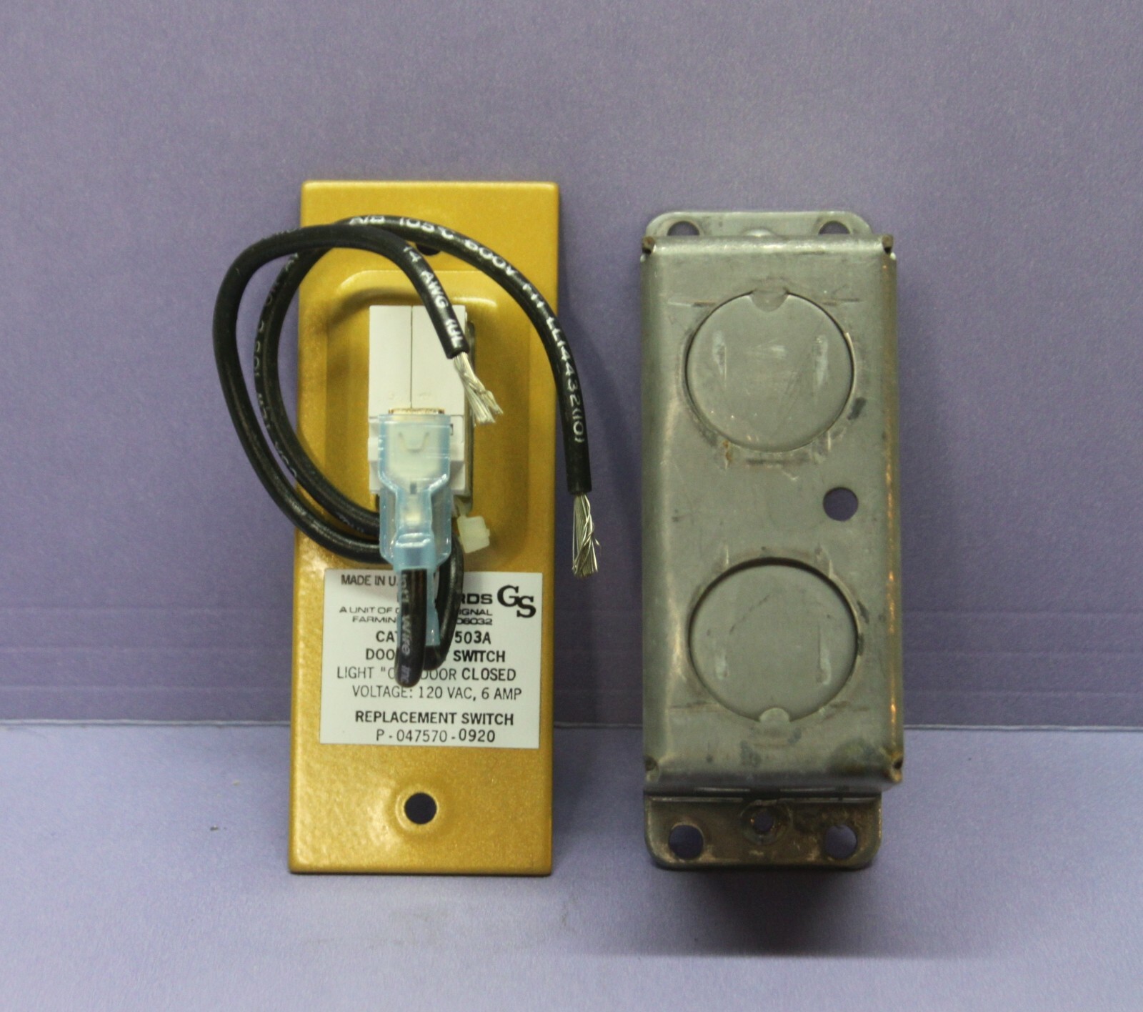 💡 Vintage Electric Door Light Switch, Single-Pole ON/OFF, Door Closes, Light ON