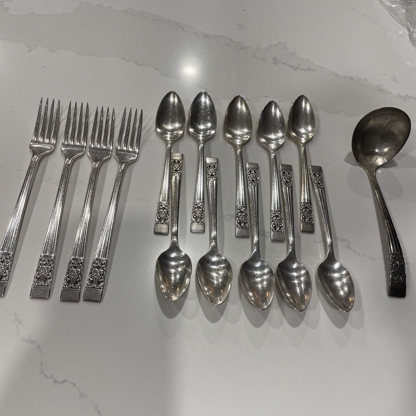 Community Coronation Silver Plate flatware Pieces Lot Of 15