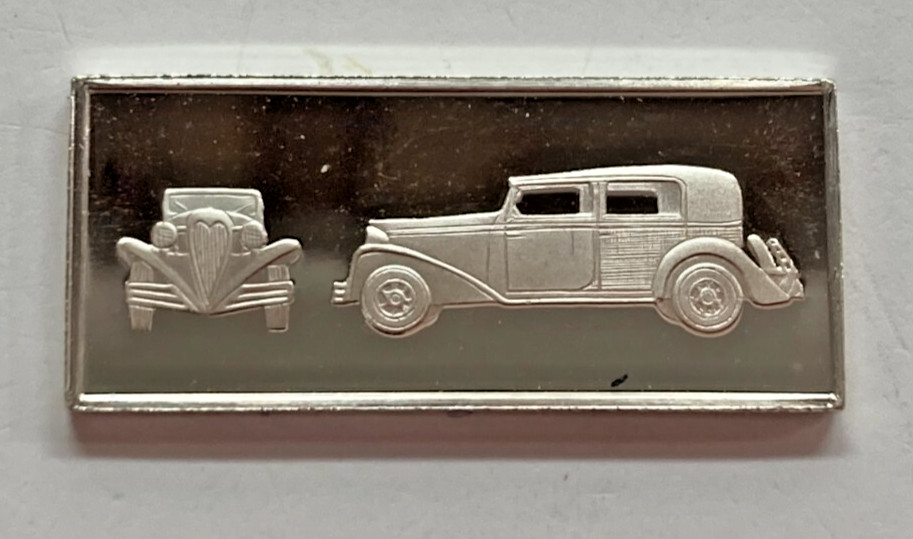 1980 Franklin Mint Official Classic Car Collection Silver Ingot Brewster Town Ca