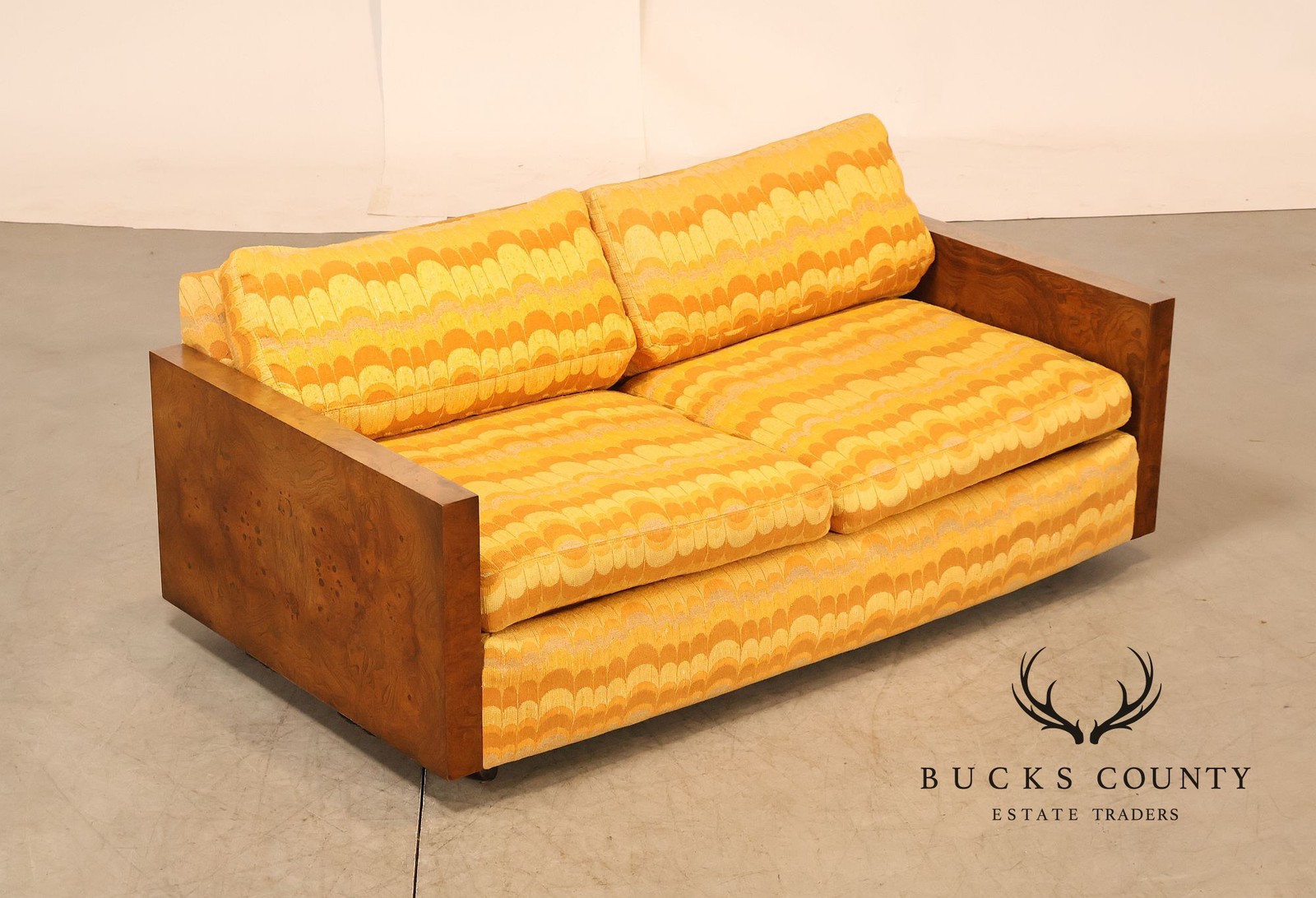 Milo Baughman For Thayer Coggin Mid Century Modern Two Seat Sofa Loveseat