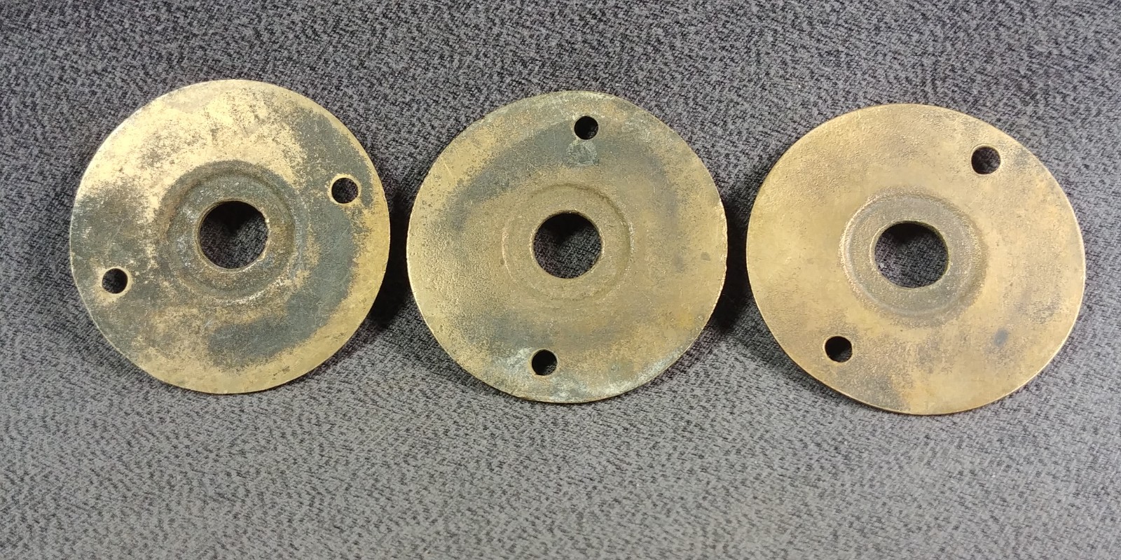 3 Leaf Victorian Brass Rosette Doorknob Backplate Eastlake Antique Door Hardware