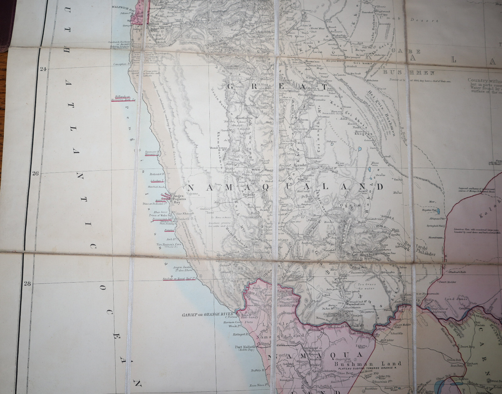 1885 Juta’s Map of South AFRICA Cape Colony Natal Zululand Large Folding Colour