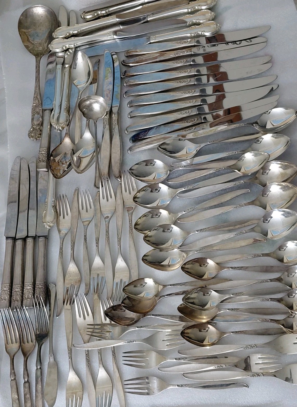 Lot 78 Pcs Silverplated Knives Forks Spoons For Craft,Metalwork,Repurpose,Reuse