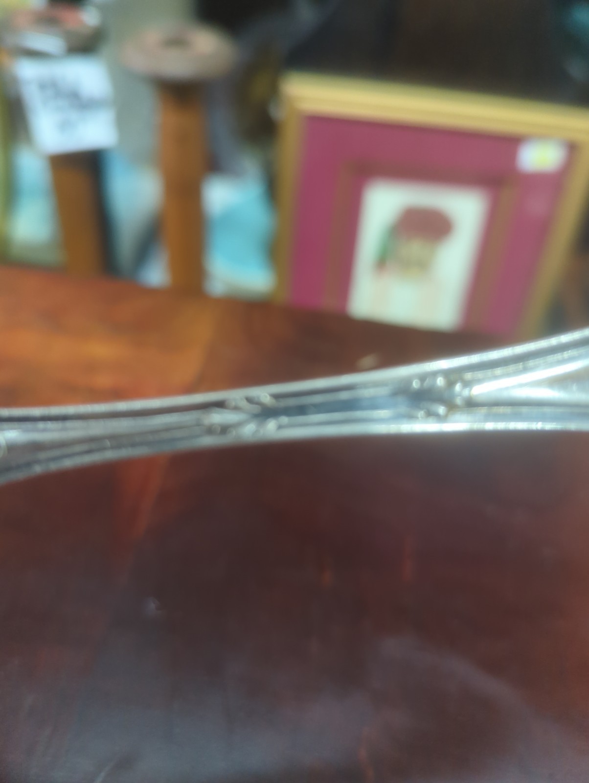Wendell Sterling Silver Serving Spoon Lombardy Pattern