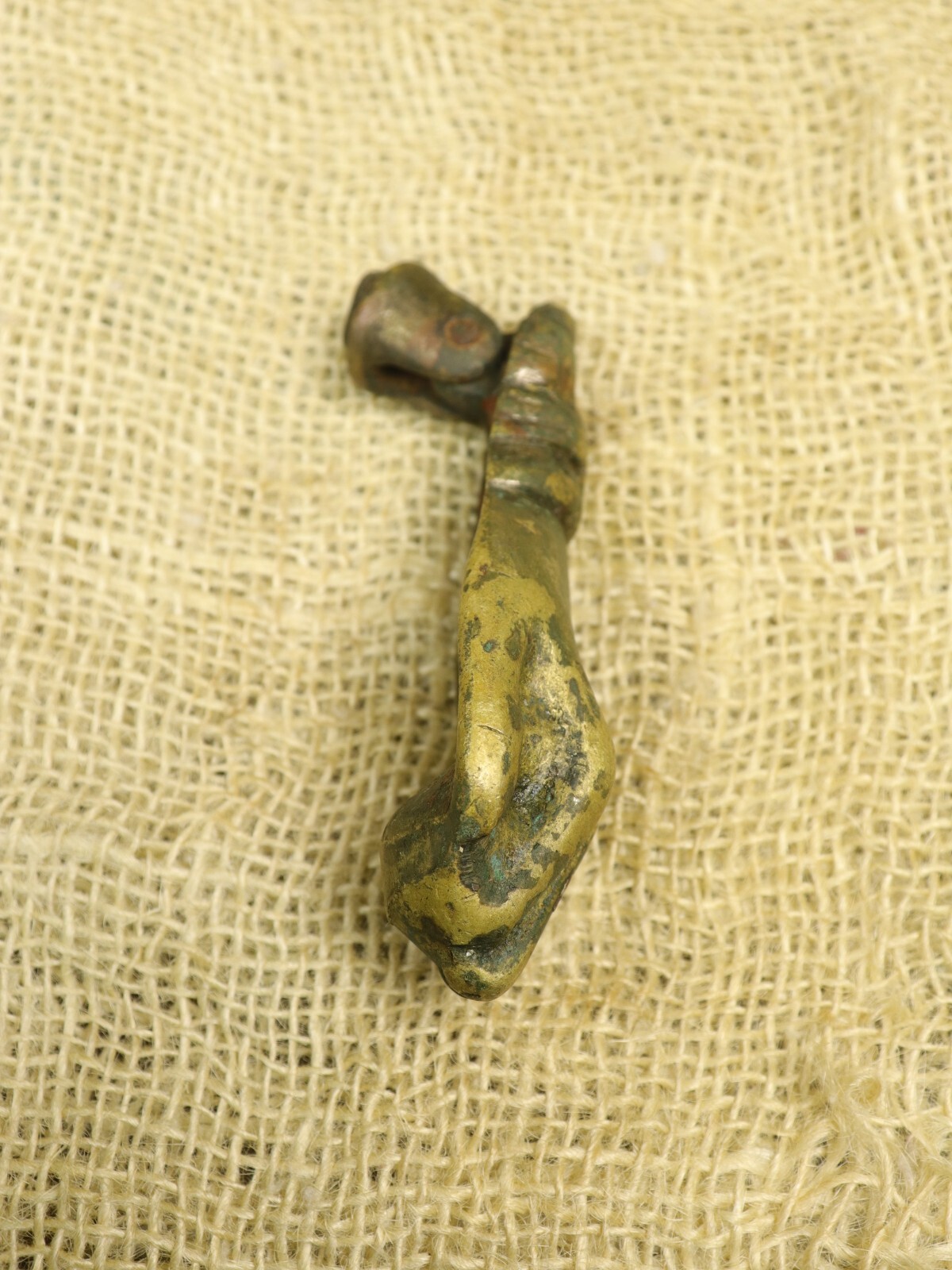 Brass Lady’s Hand Door Knocker Antique Victorian Era Ornate Heavy Hand of Fatima